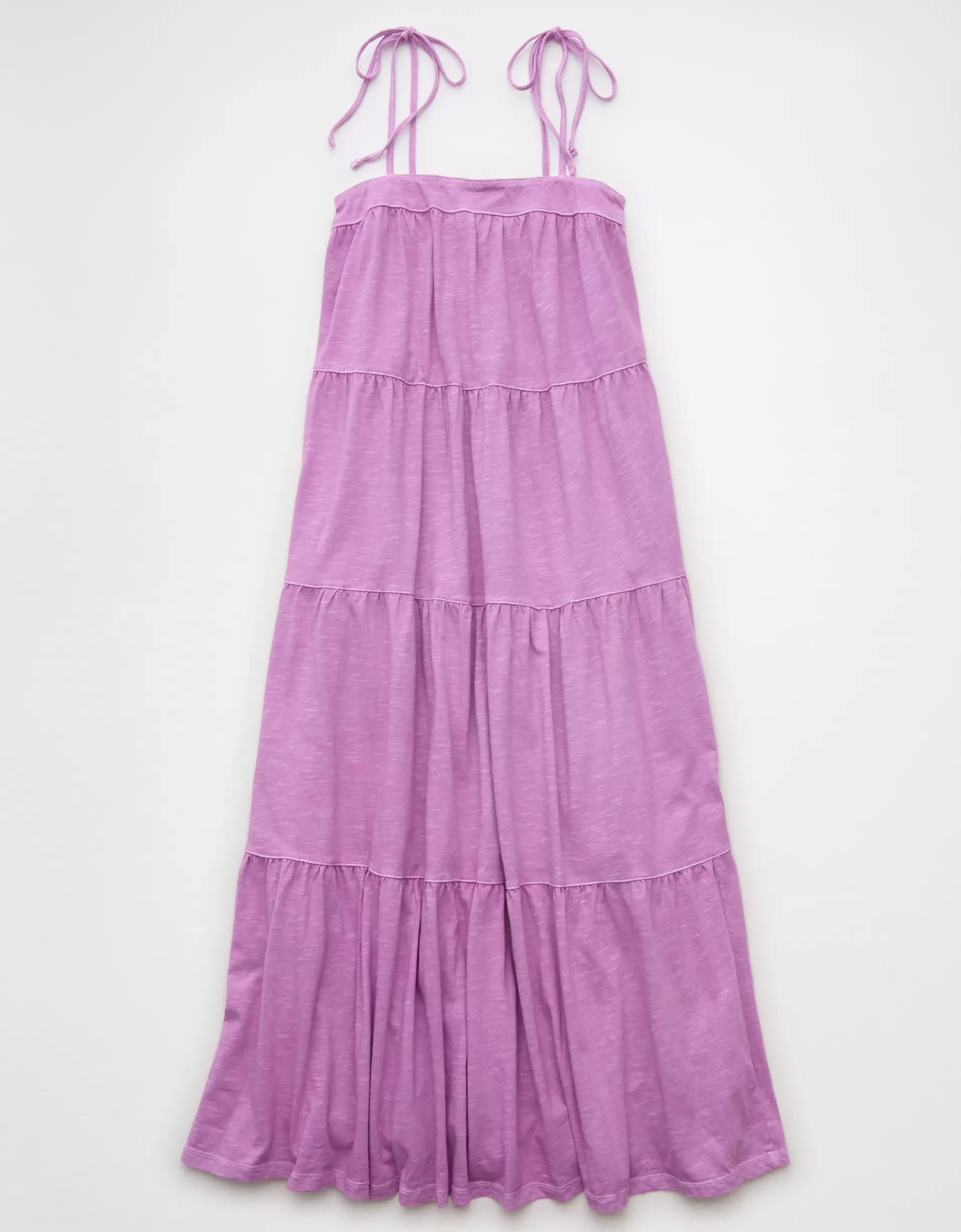 AE Sunchaser Knit Tie Shoulder Maxi Dress Product Image