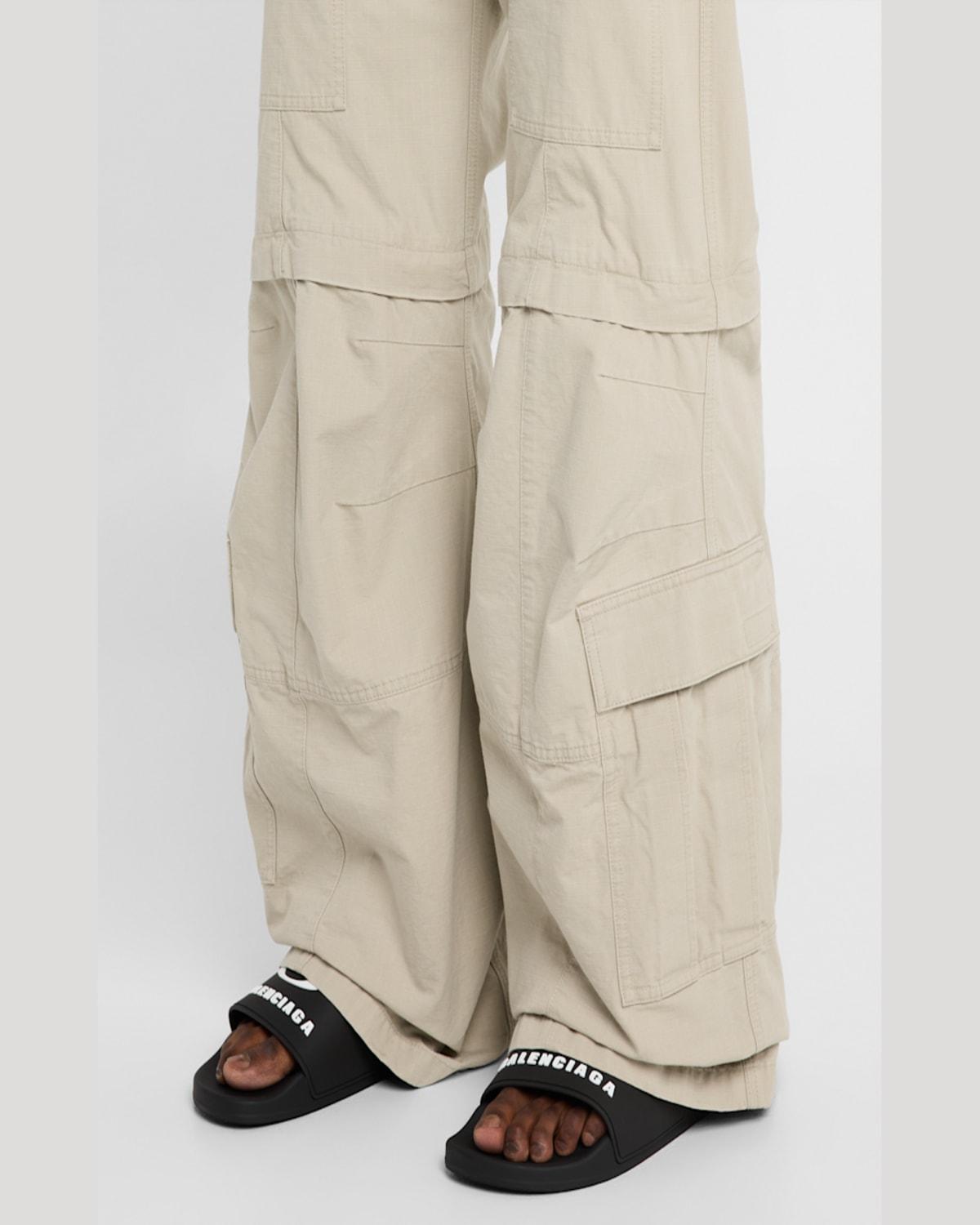 BALENCIAGA Rubber Slide Sandals For The Pool Men In Black White Product Image