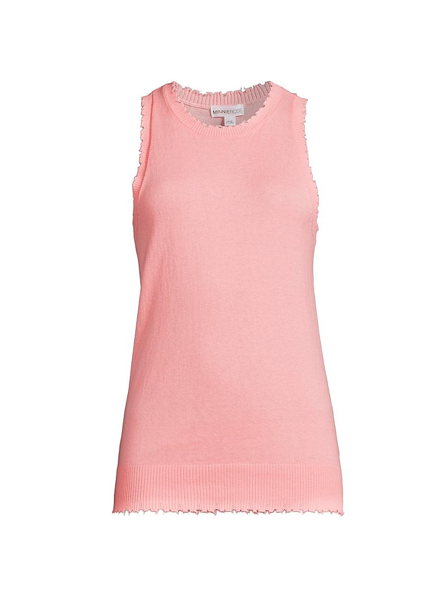 Womens Frayed Tank Top Product Image