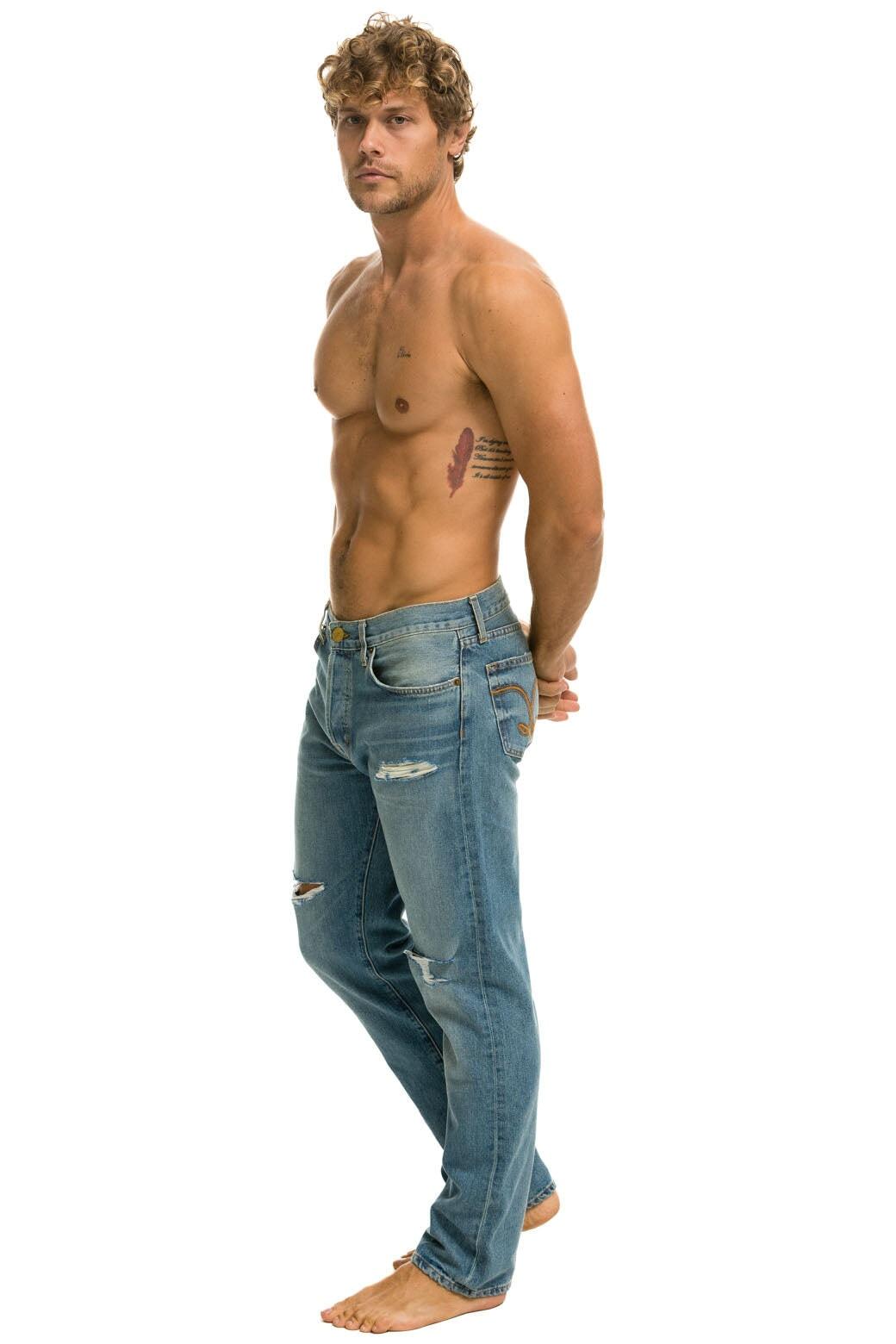 MEN'S CLASSIC STRAIGHT LEG DENIM JEAN - VINTAGE Male Product Image