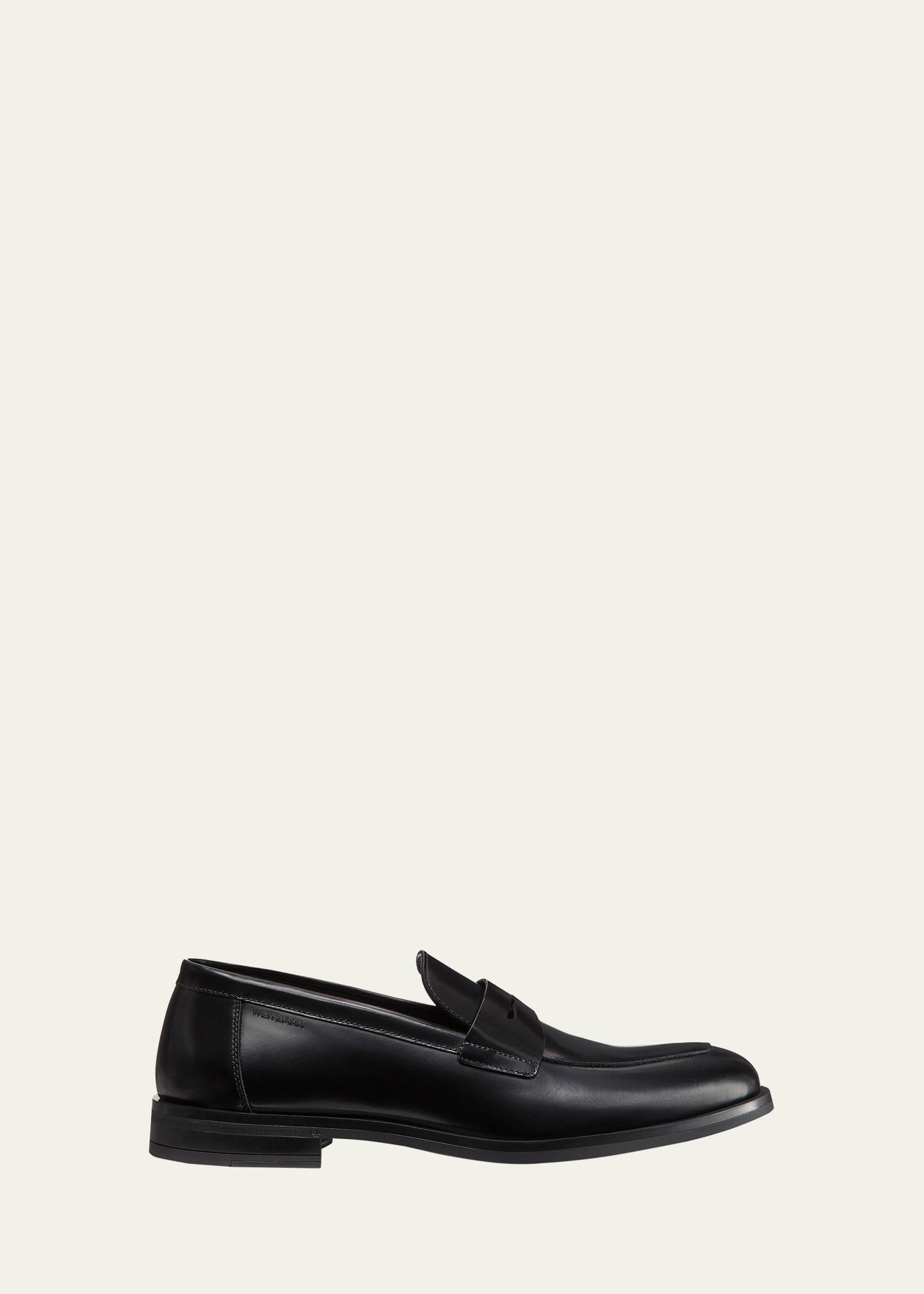Mens Club Burnished Leather Penny Loafers Product Image