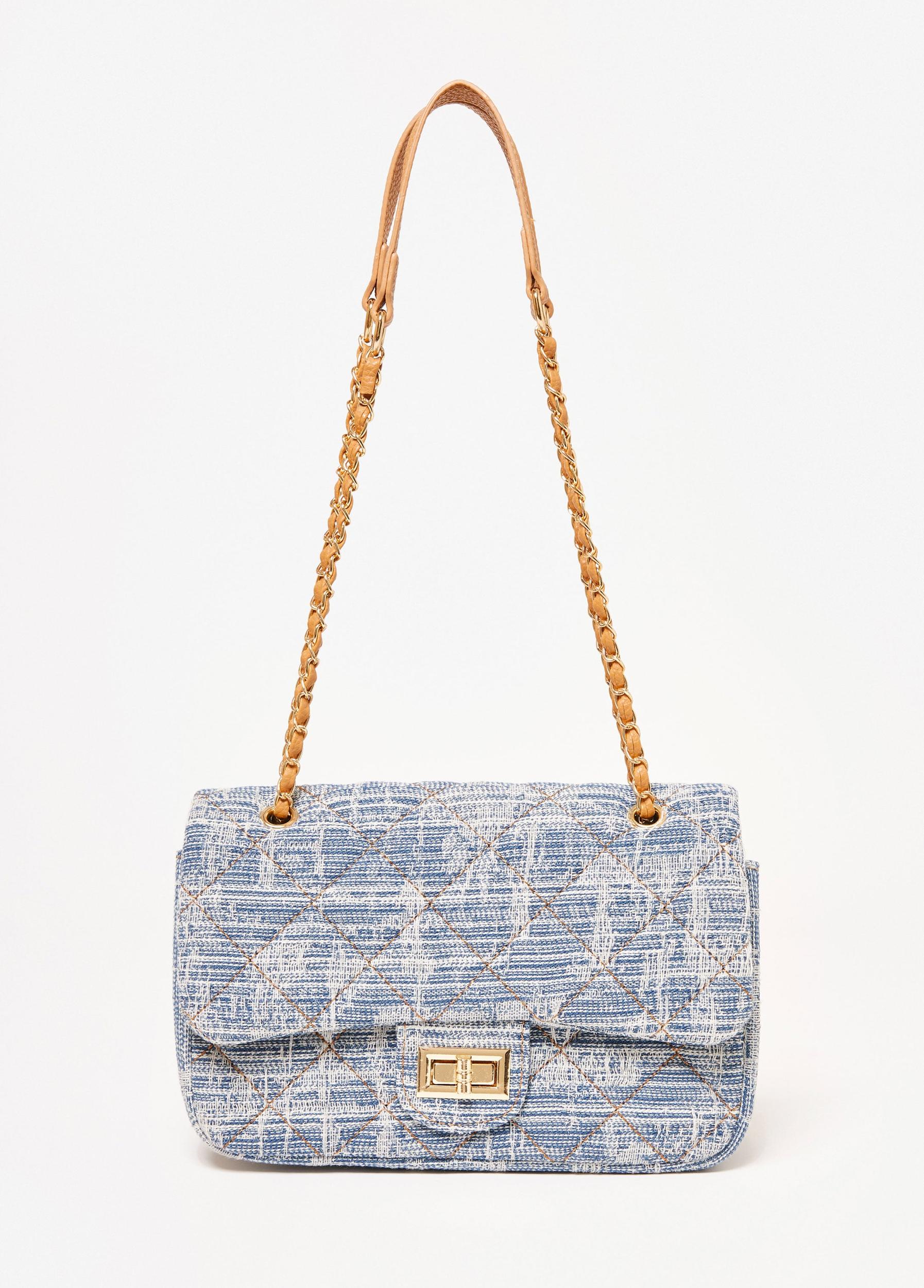 Distressed Denim Shoulder Bag Product Image