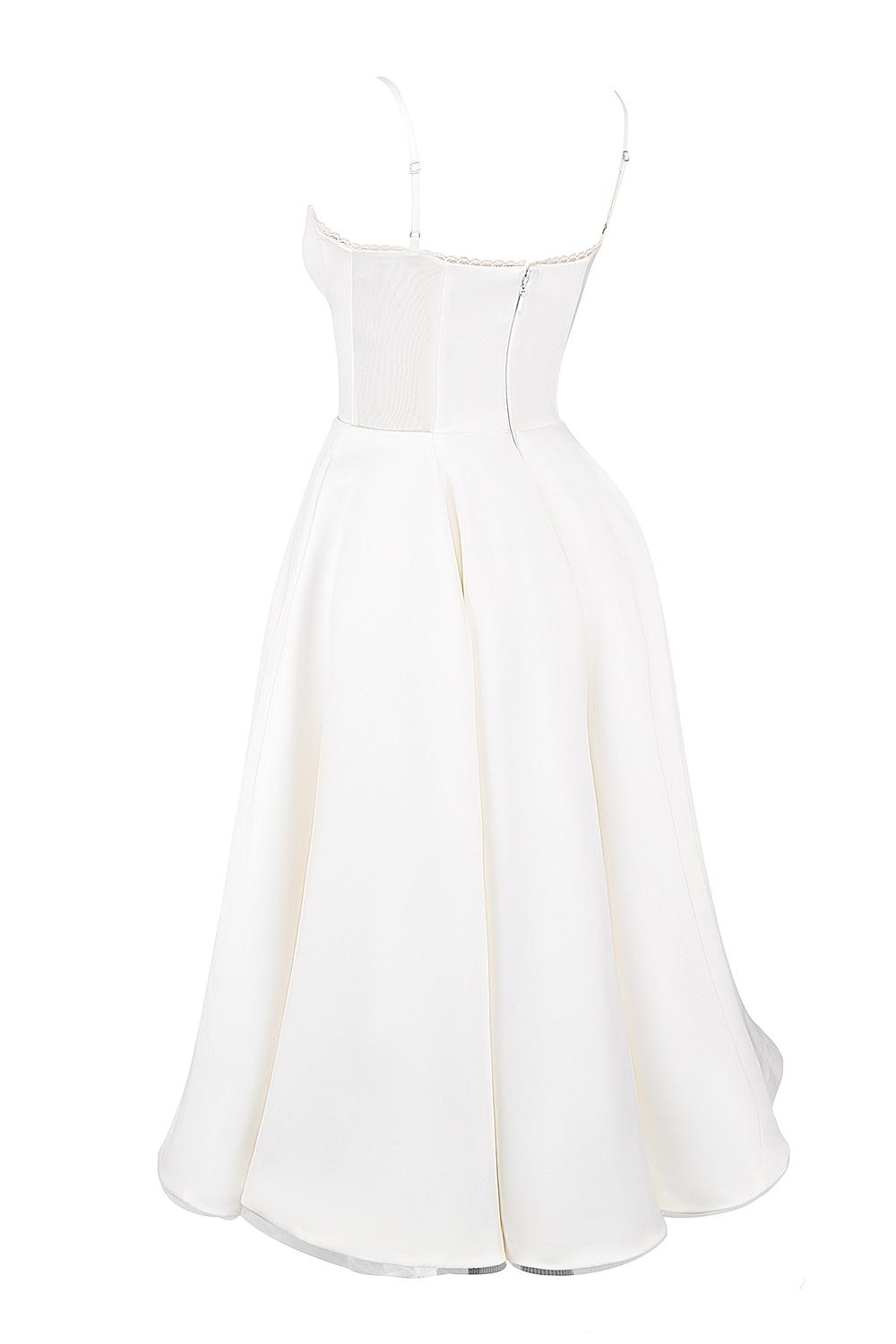 Mademoiselle  white tulle midi dress Product Image
