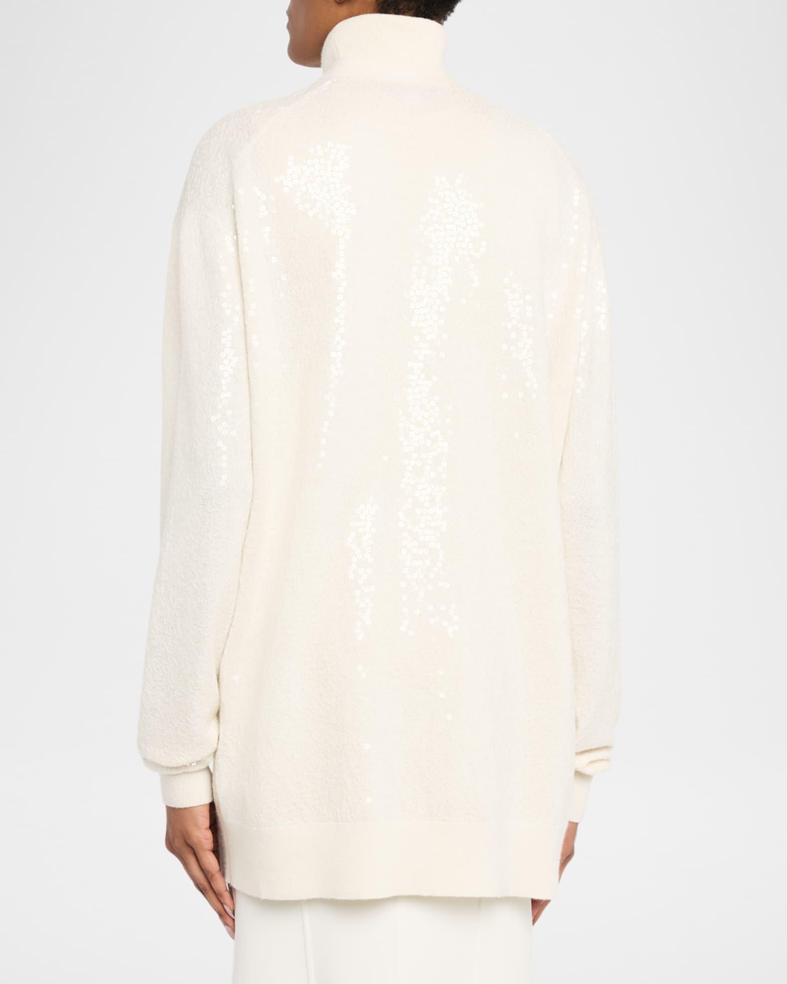 Embellished Sequin Oversized Cashmere Cardigan Product Image