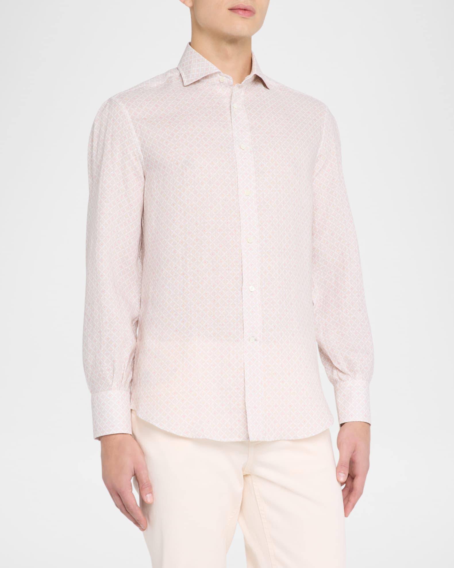 Men's Printed Linen Sport Shirt Product Image