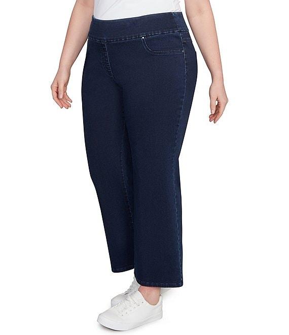 Ruby Rd. Plus Size Stretch Pull-On Ankle Jeans Product Image