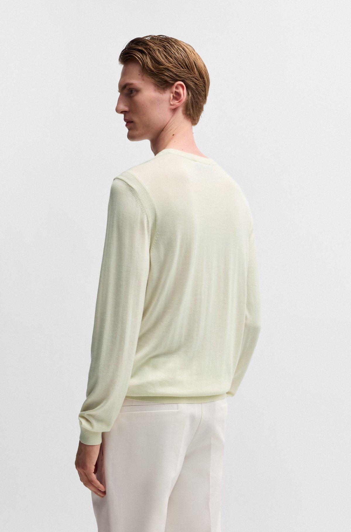 Regular-fit sweater in wool, silk and cashmere Product Image