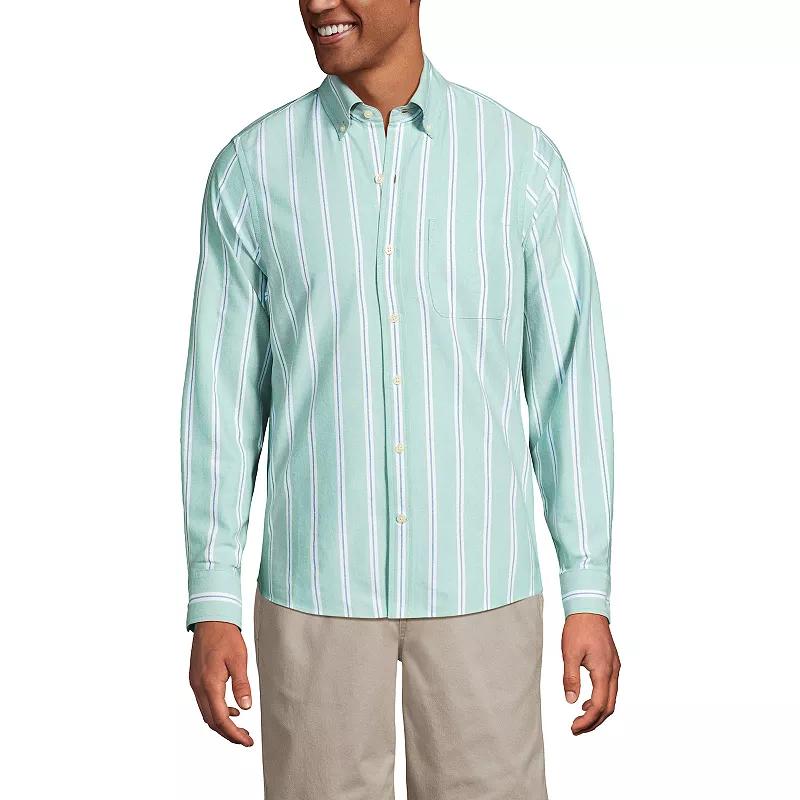 Men's Lands' End Button-Down Sail Rigger Oxford Button-Down Shirt,  Product Image