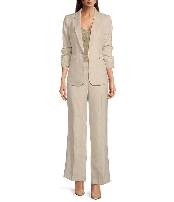 DKNY by Donna Karan Wide Leg Elastic Back Pants Product Image