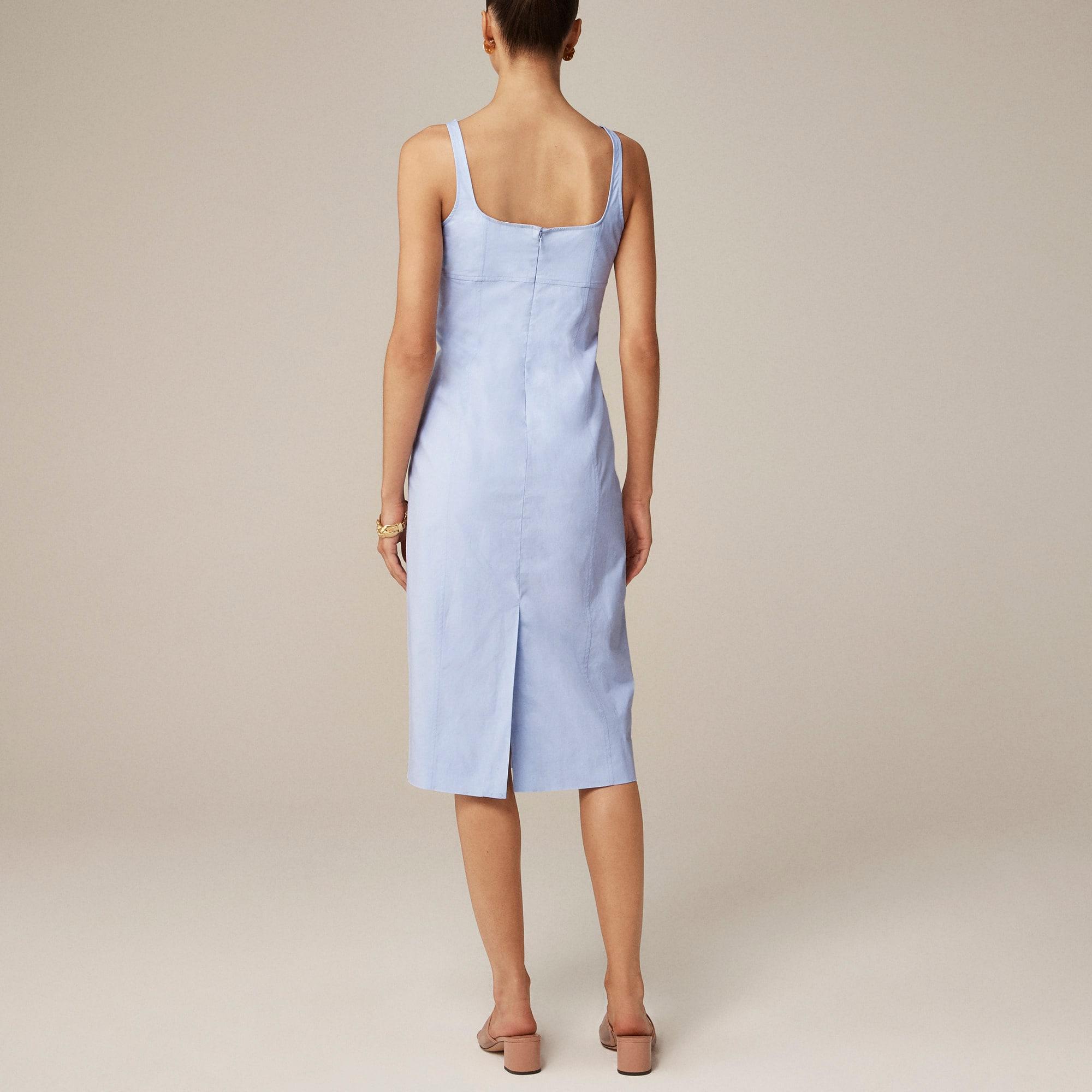 Squareneck seamed midi dress Product Image