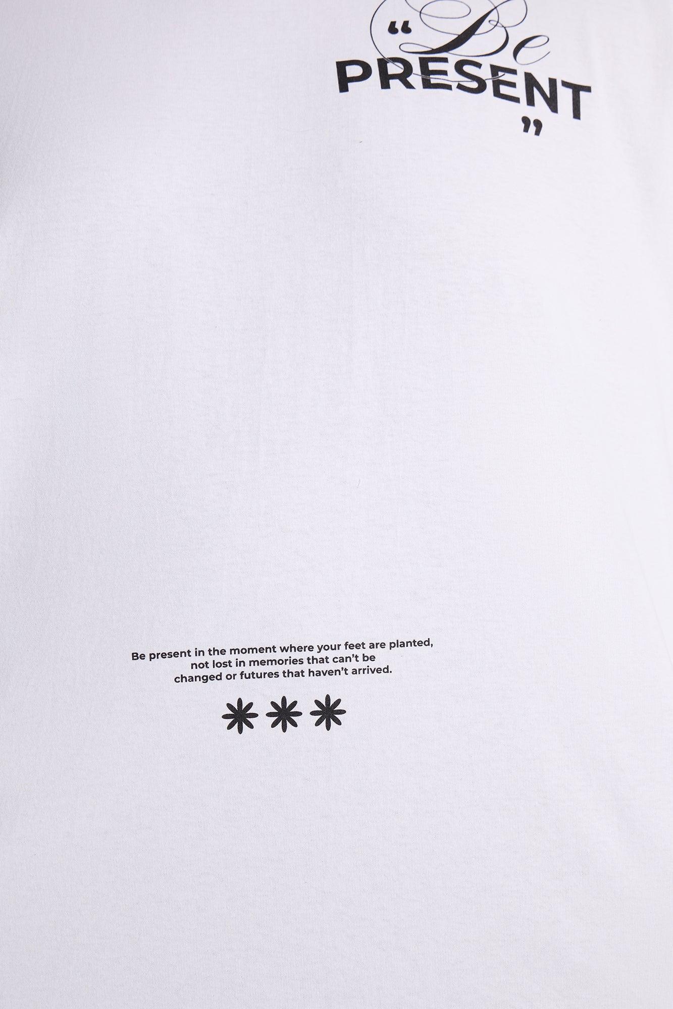 Be Present Boxy Short Sleeve Tee - White Male Product Image