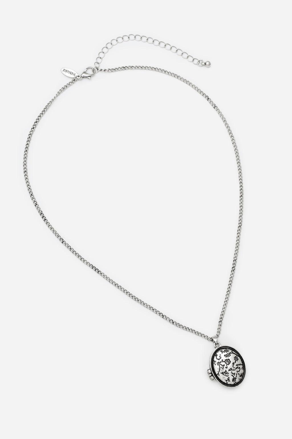 Cerelia Etched Locket Necklace Product Image