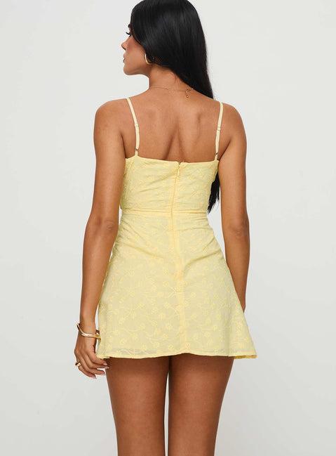 Lucius Mini Dress Lemon Product Image