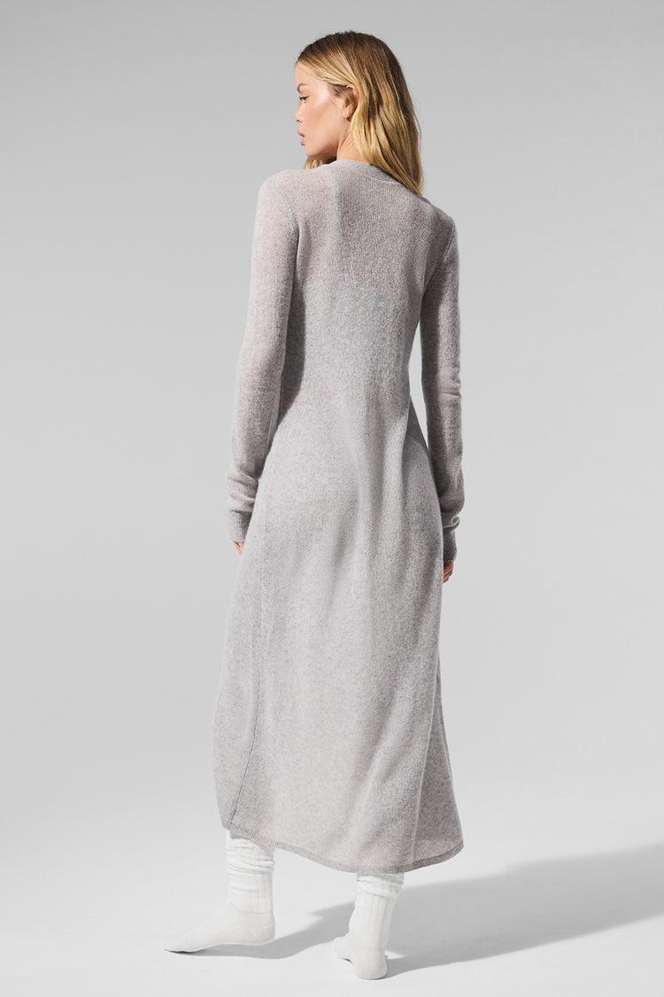 Sheer Cashmere Long Cardigan - Athletic Heather Grey Product Image