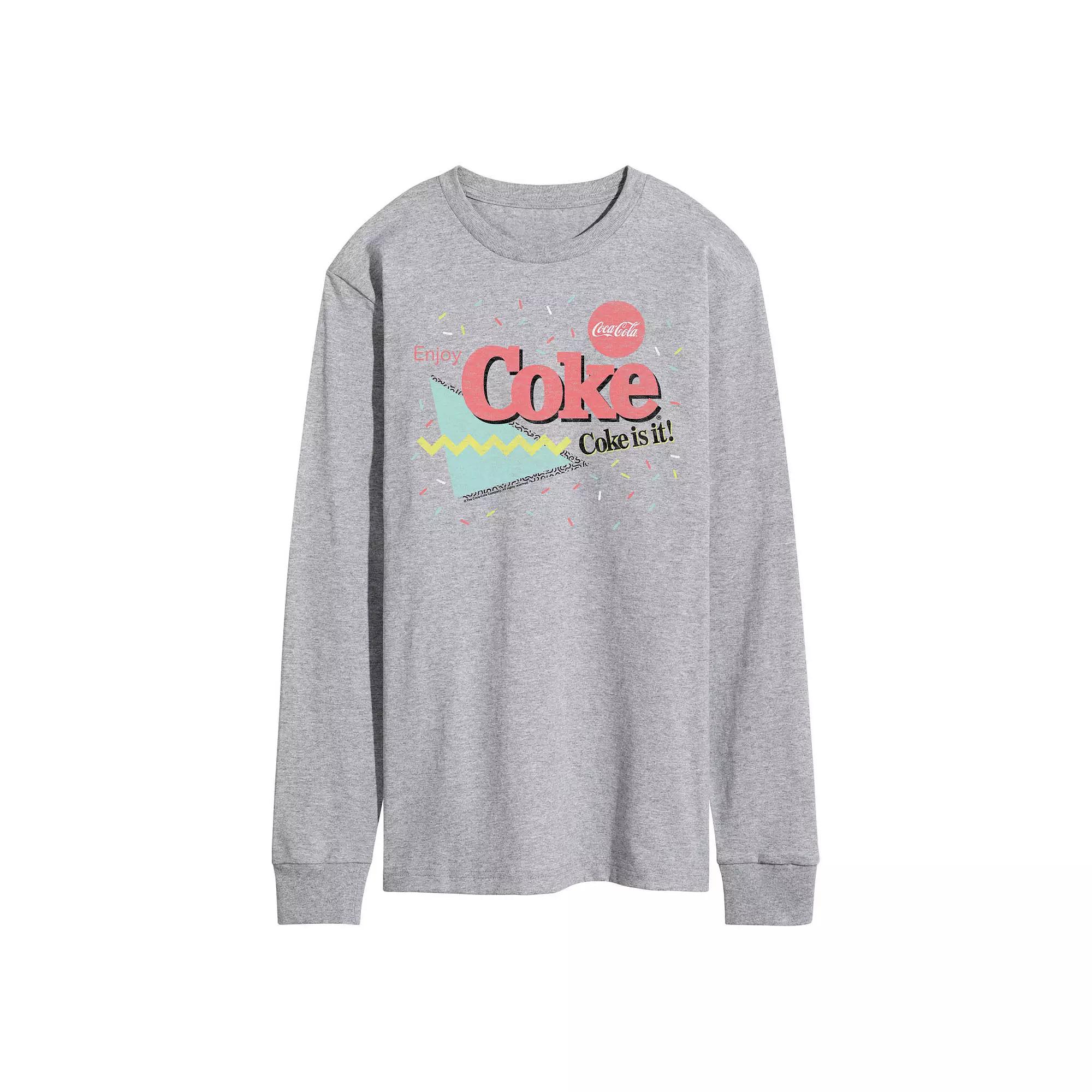 Men's CocaCola Coke Is It 90s Long Sleeve Graphic Tee,  Product Image