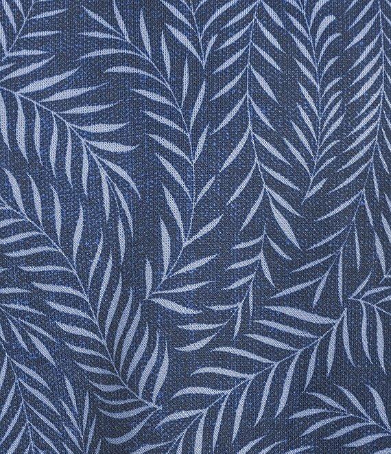 Roundtree & Yorke Performance Short Sleeve Mini Palm Leaf Print Polo Shirt Product Image