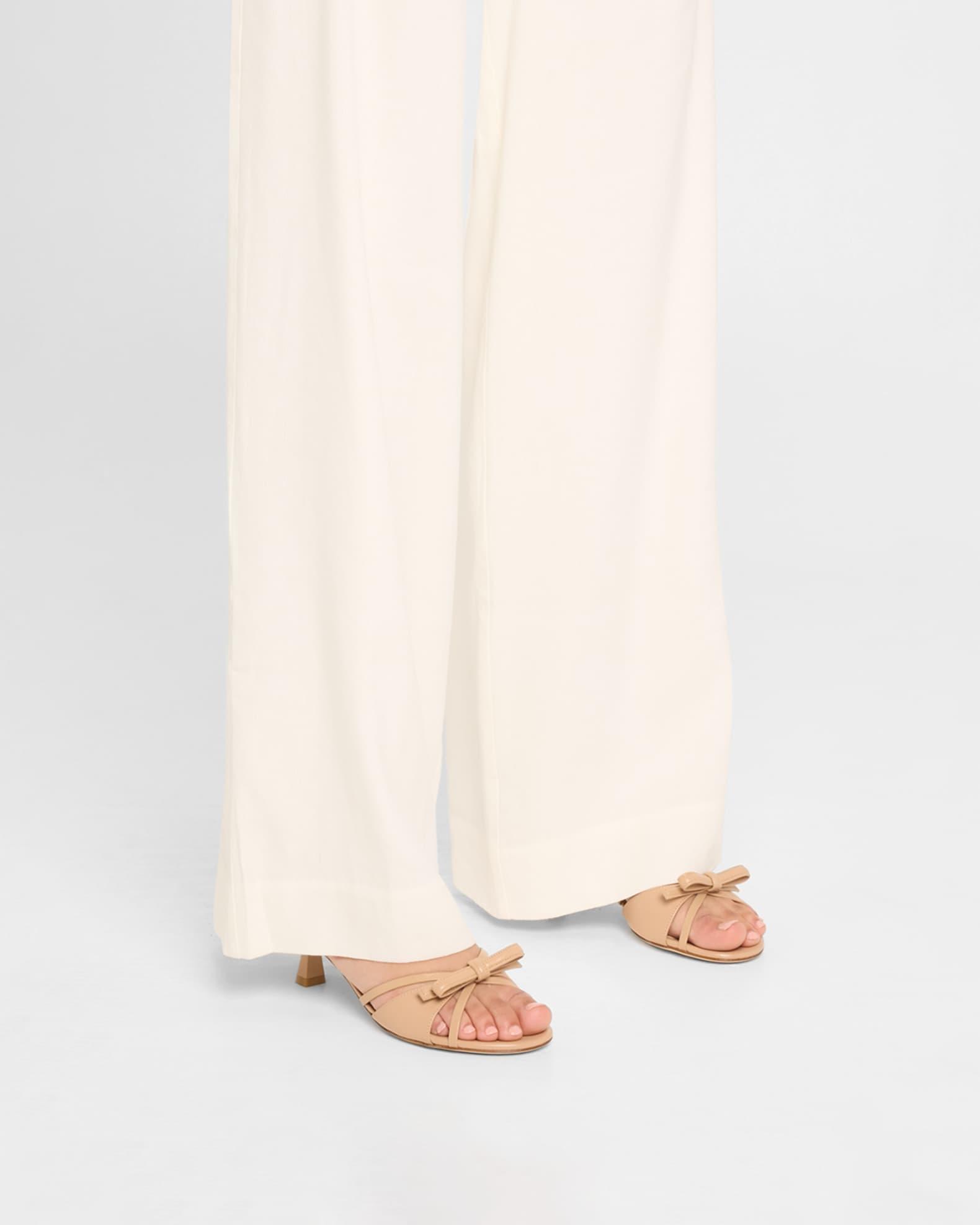 Felicity Leather Bow Kitten-Heel Mules Product Image