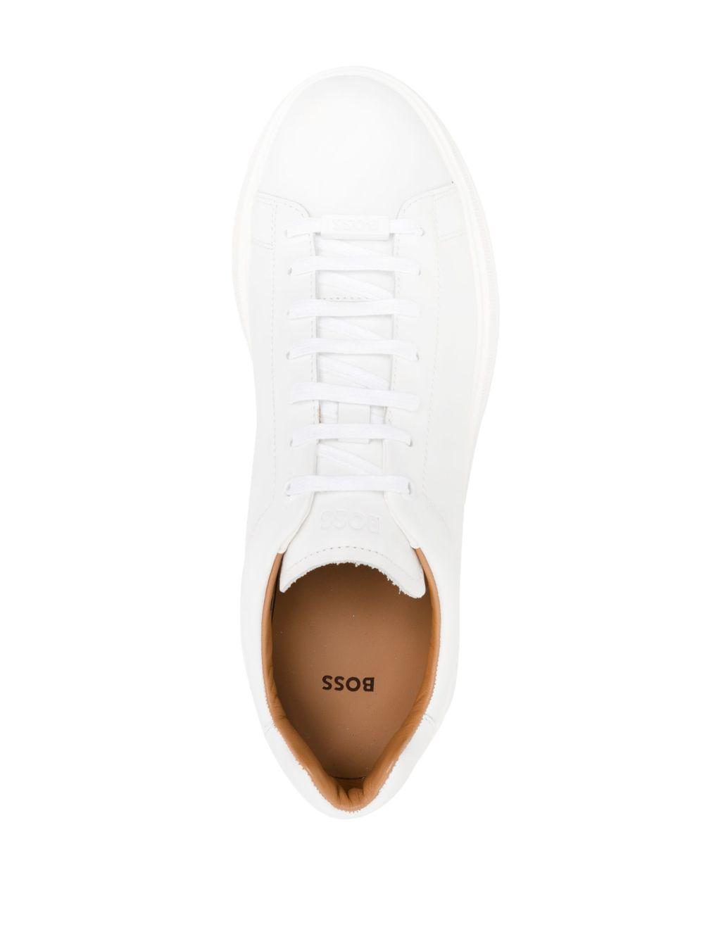 lace-up leather sneakers Product Image