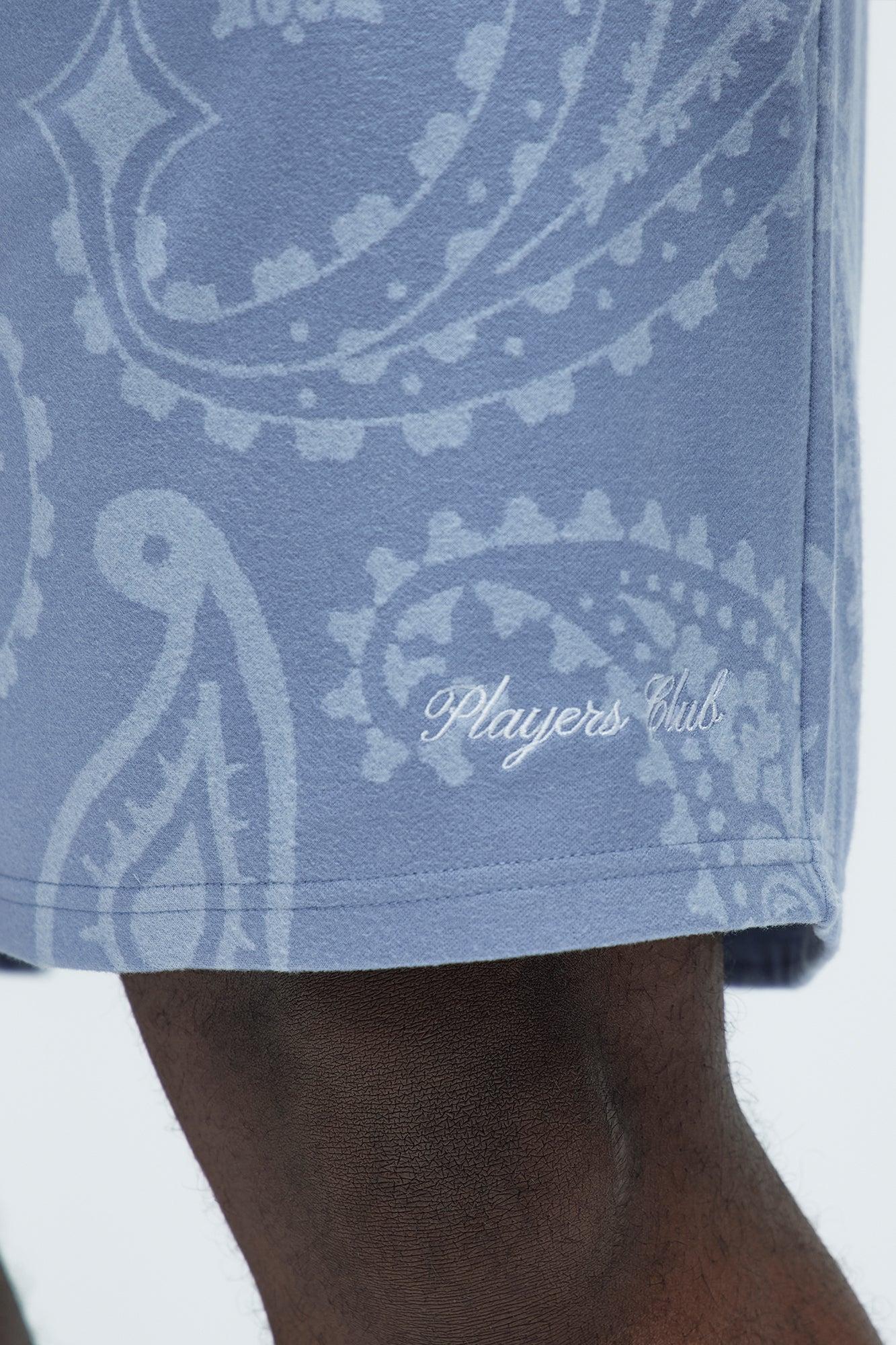 Heritage Paisley Relaxed Shorts - Light Blue Product Image
