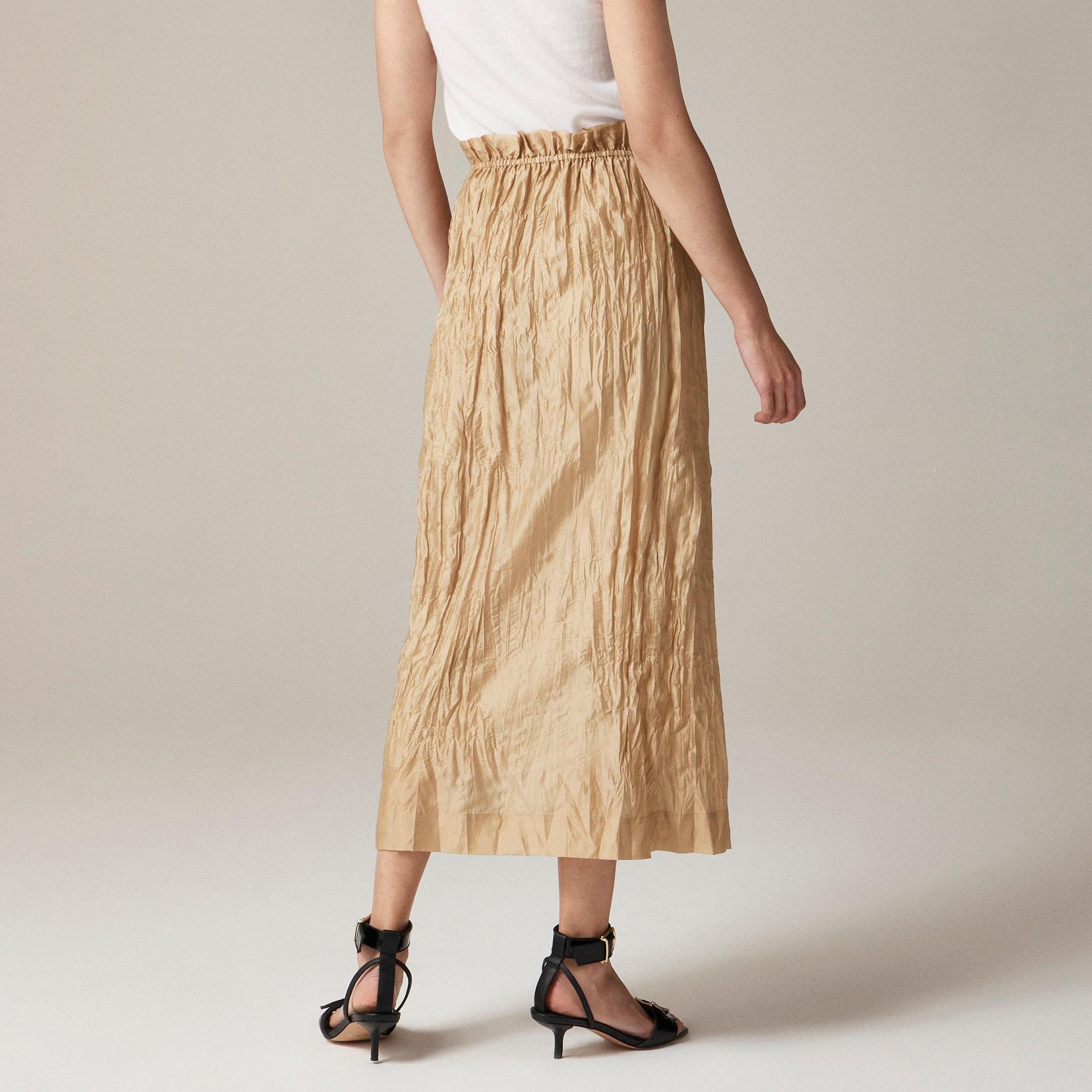 Crinkled gathered-waist skirt Product Image