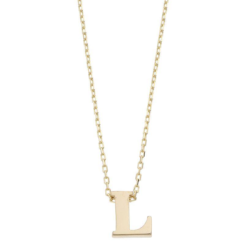 Au Naturale 14k Gold Initial Pendant Necklace, Women's,  Product Image