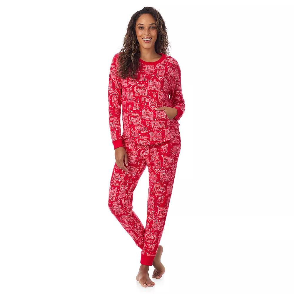 Women's Cuddl Duds® Sweater Knit Pajama Top & Pajama Jogger Set,  Product Image