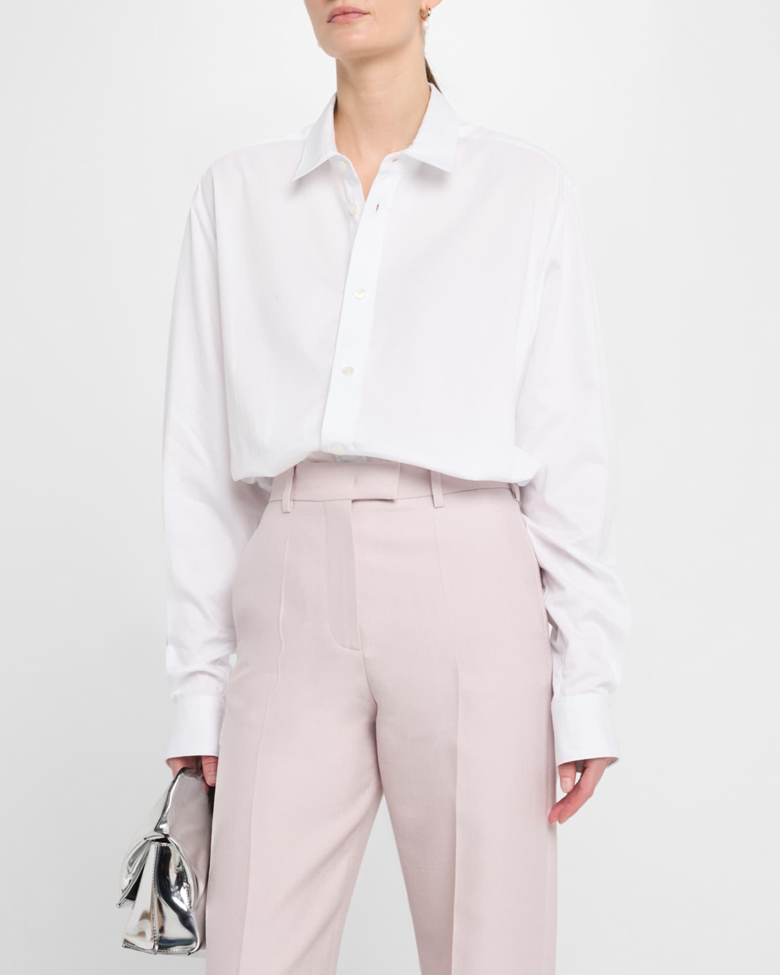 Men's-Inspired Button-Up Shirt Product Image