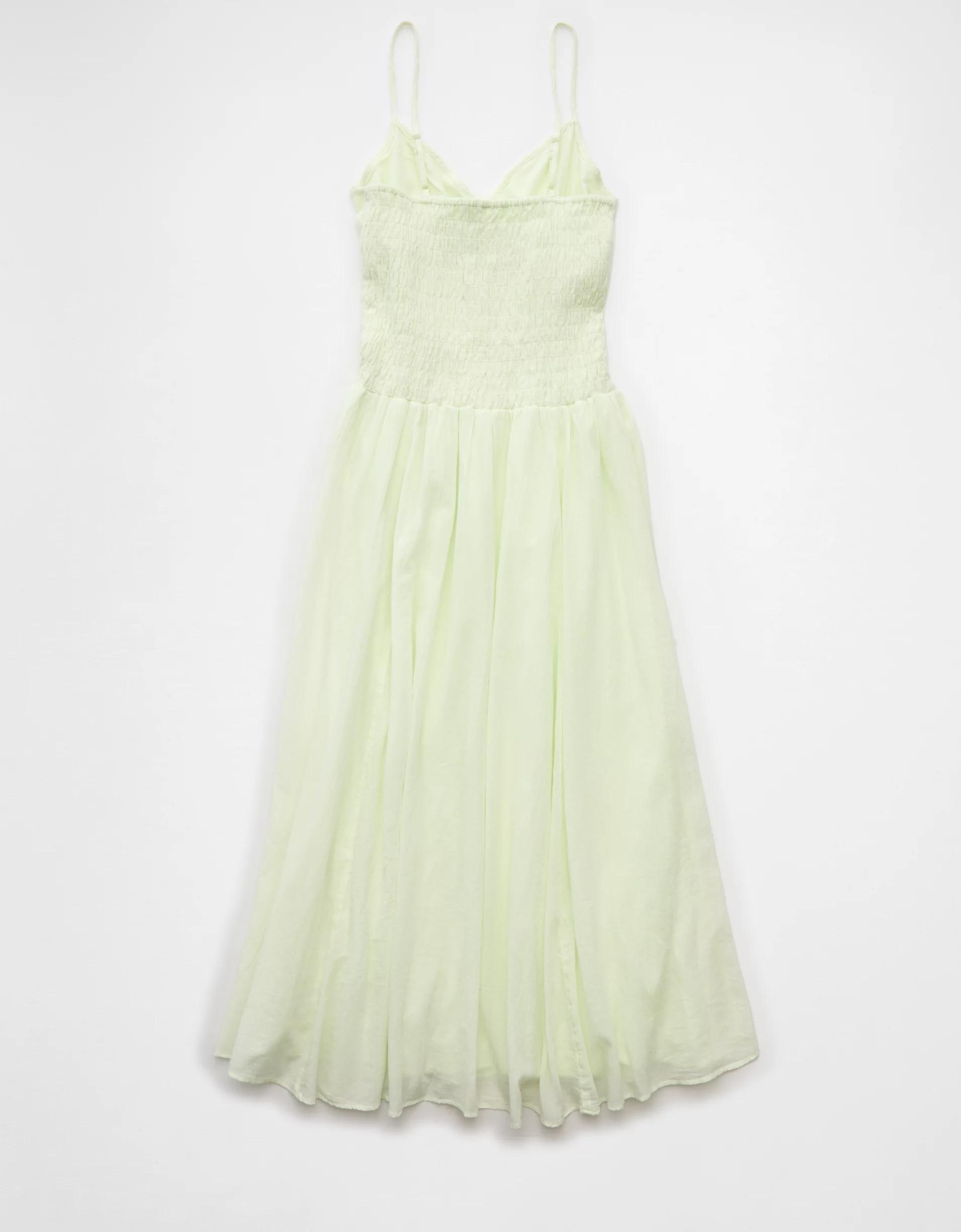 AE V-Neck Smocked Bodice Midi Dress Product Image