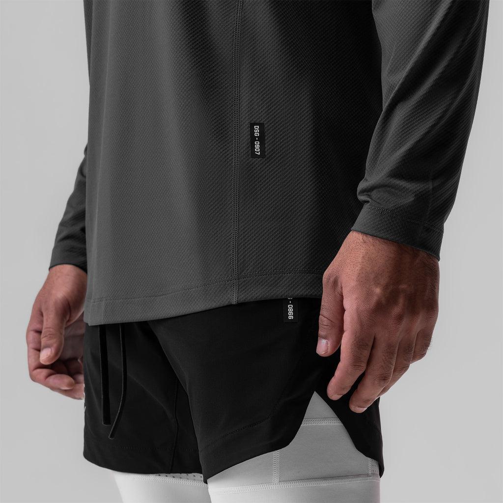 0907. AeroSilver® Training Long Sleeve - Space Grey "Space Bracket" Product Image