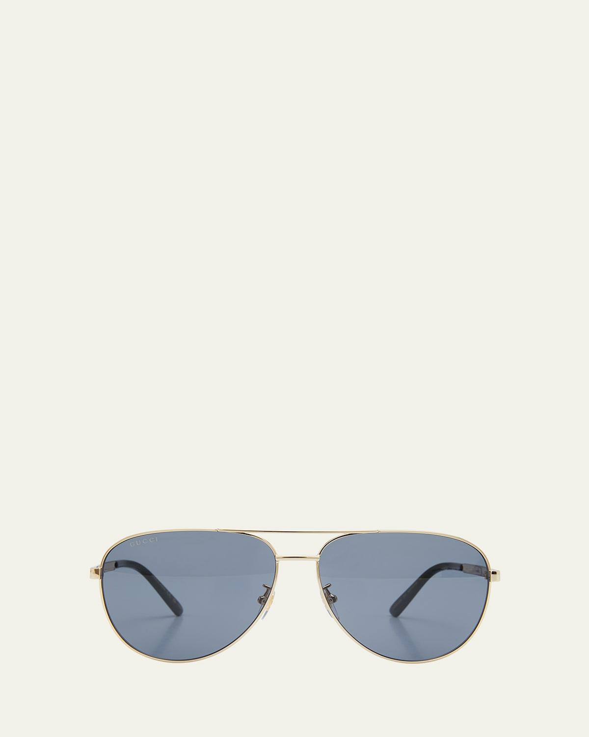 Mens Pilot 56MM Metal Sunglasses Product Image