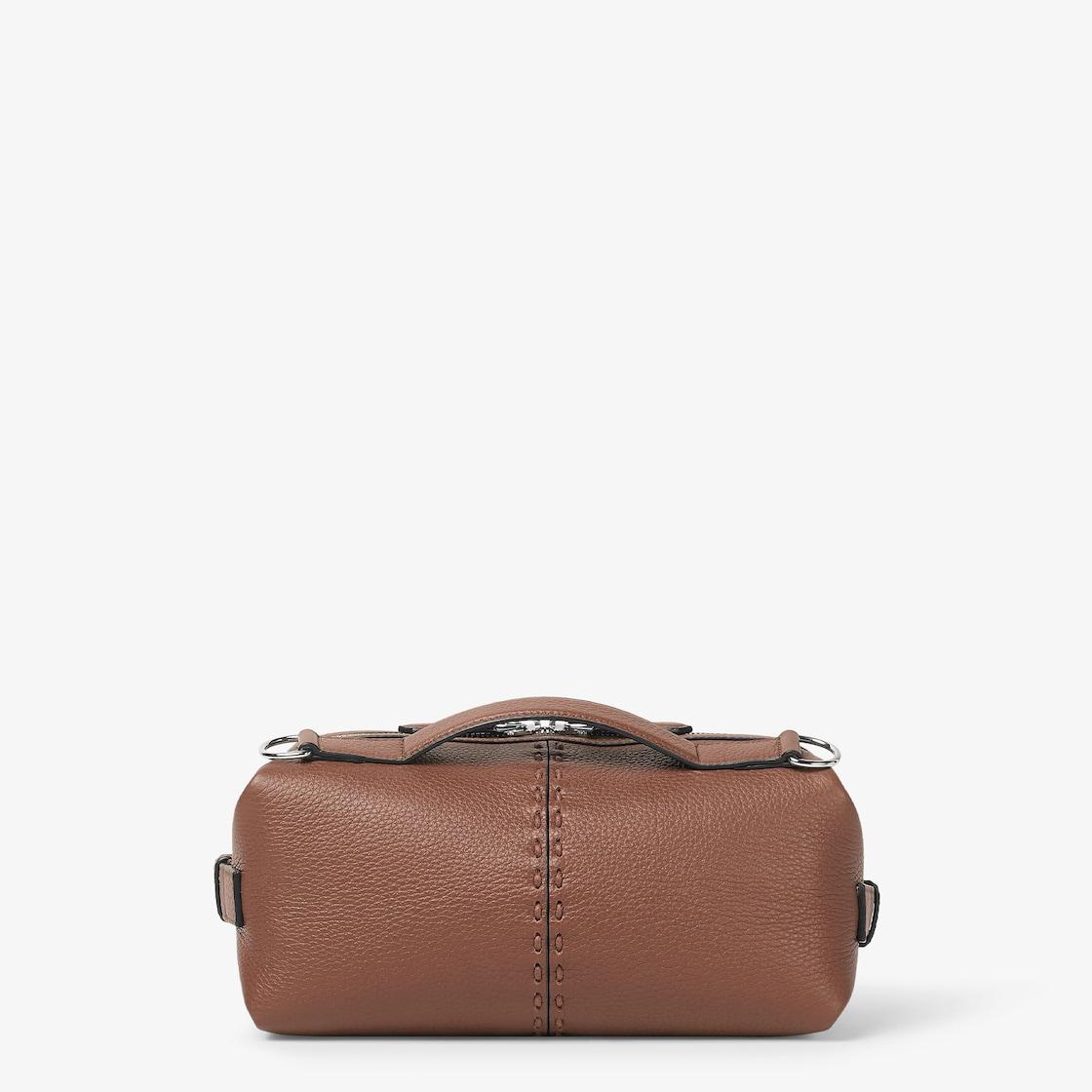 Selleria Fendi Siesta SmallBrown leather Selleria bag with 266 hand-sewn topstitches Product Image