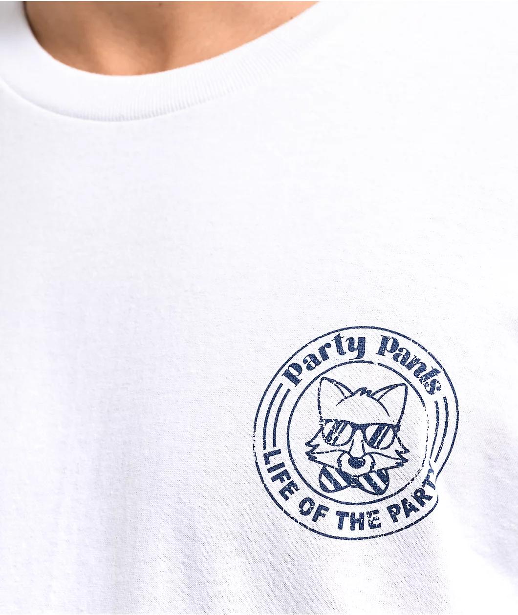 Party Pants Chug Life White T-Shirt Product Image