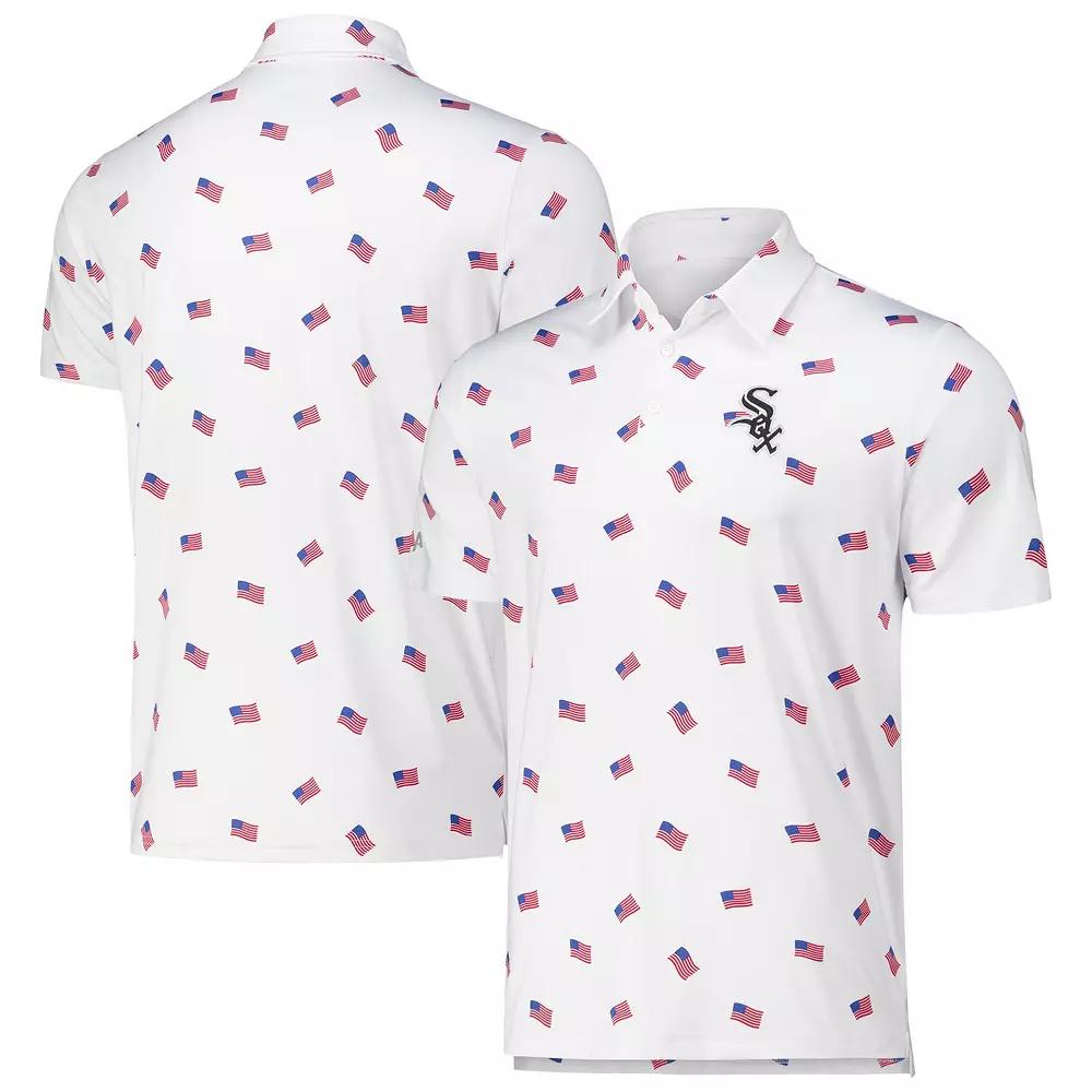 Men's Antigua White Chicago White Sox Americana Polo,  Product Image