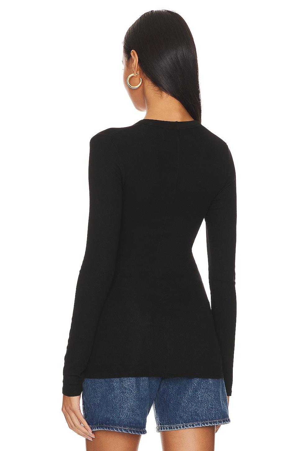 Rib Bold Long Sleeve U Top Enza Costa Product Image