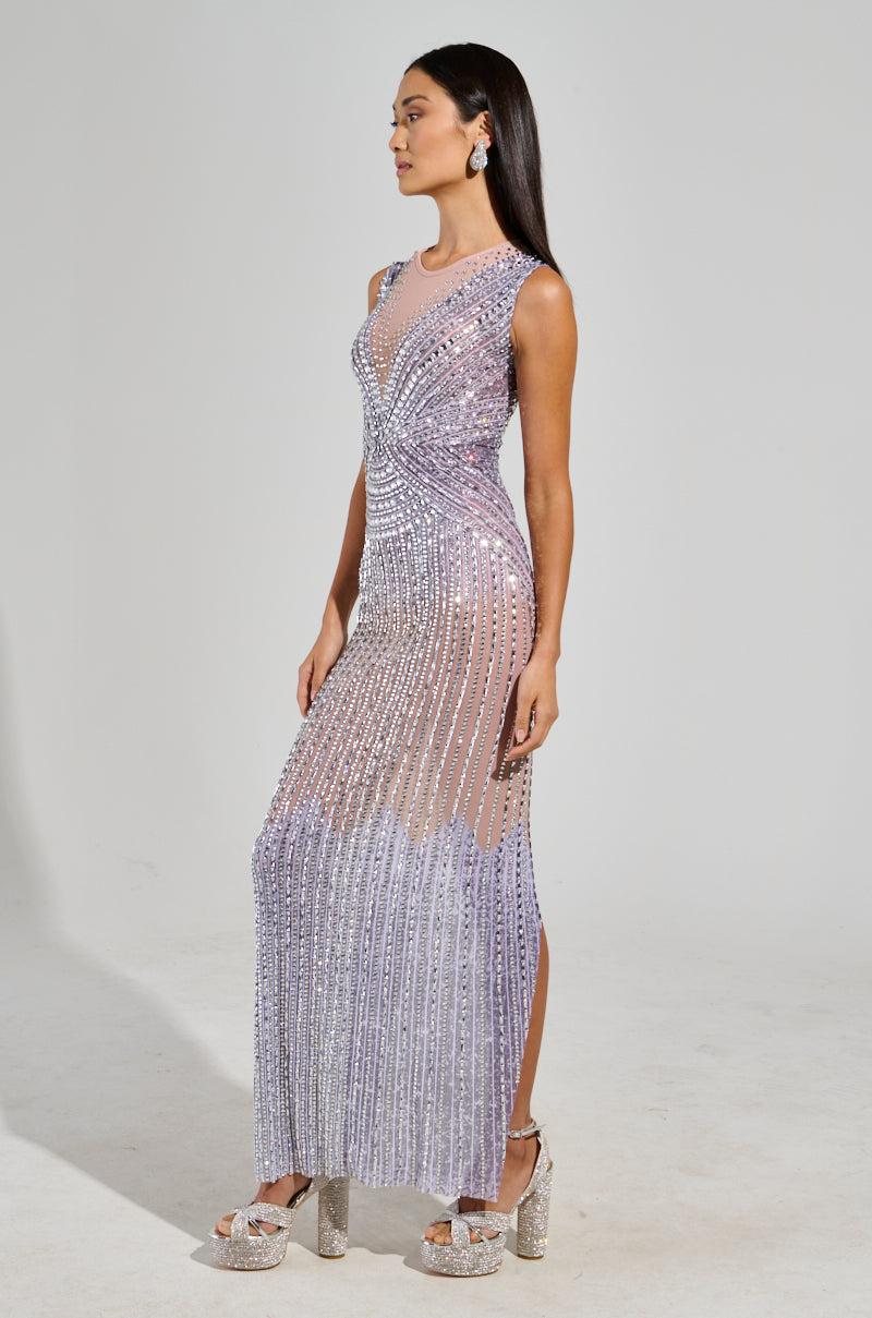 THE MAIN EVENT RHINESTONE MAXI DRESS Product Image