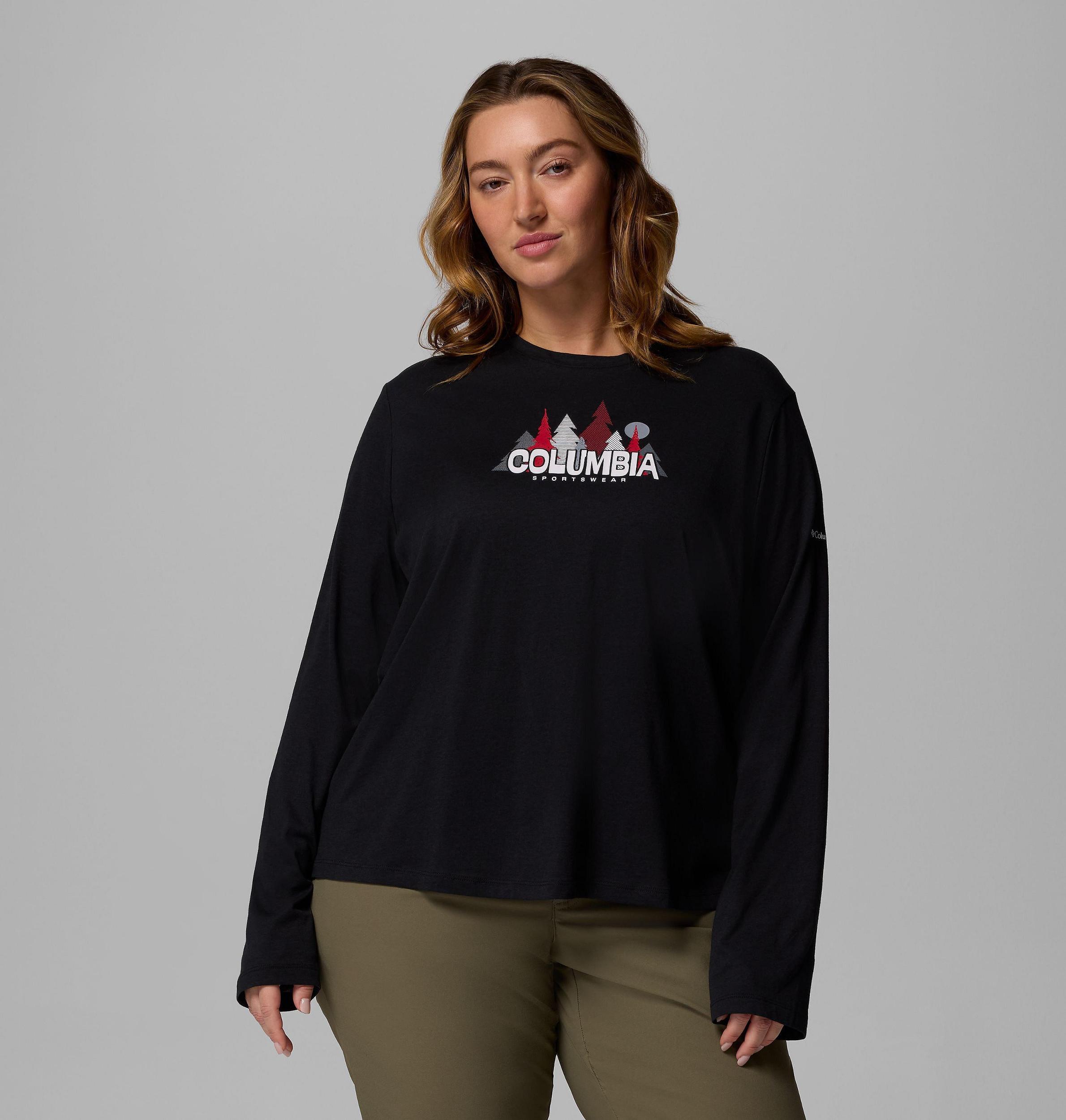 Columbia Womens Ruby Springs Graphic Long Sleeve T-Shirt - Plus Size- Product Image