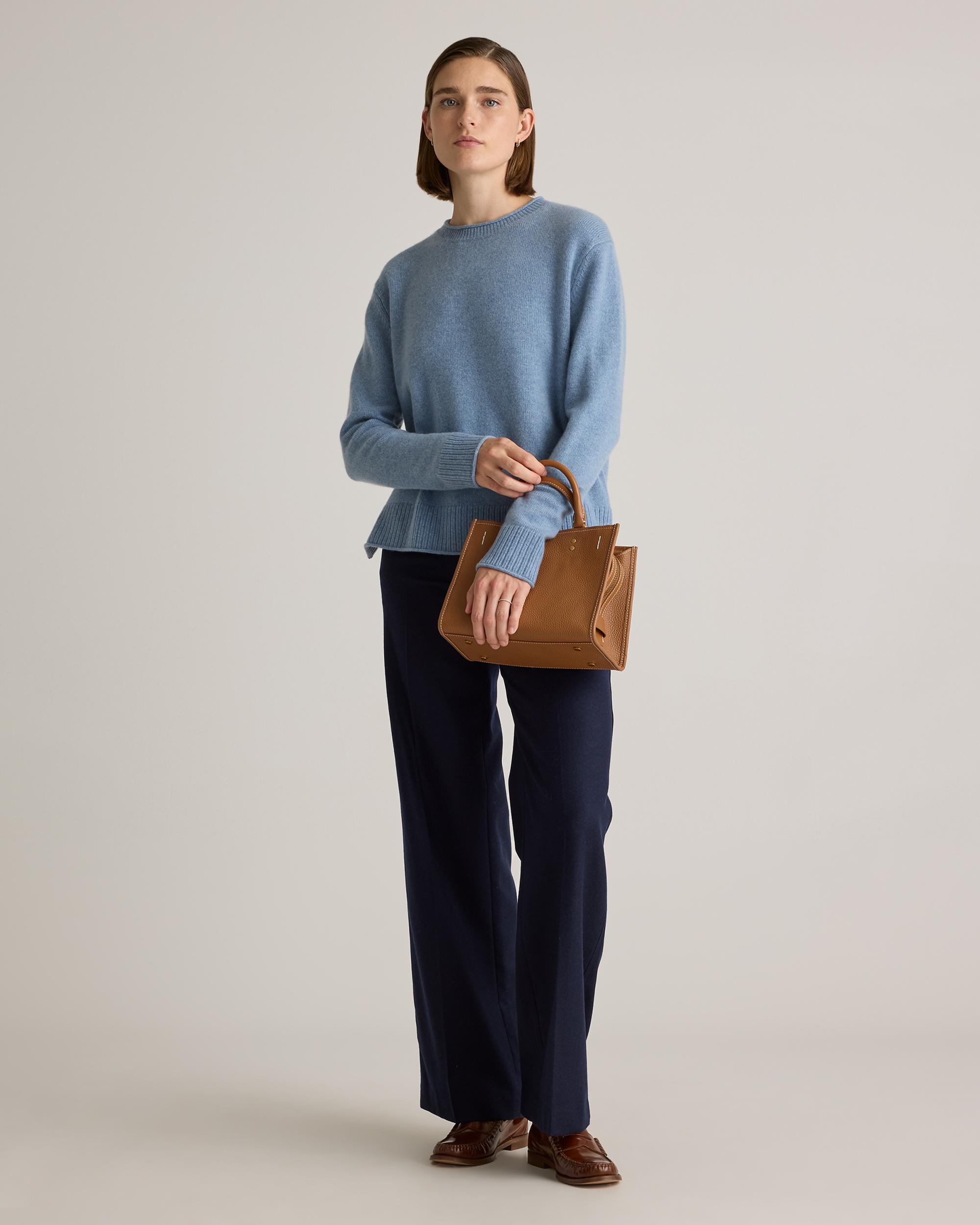 Quince | Women's Mongolian Cashmere Boxy Crewneck Sweater Product Image