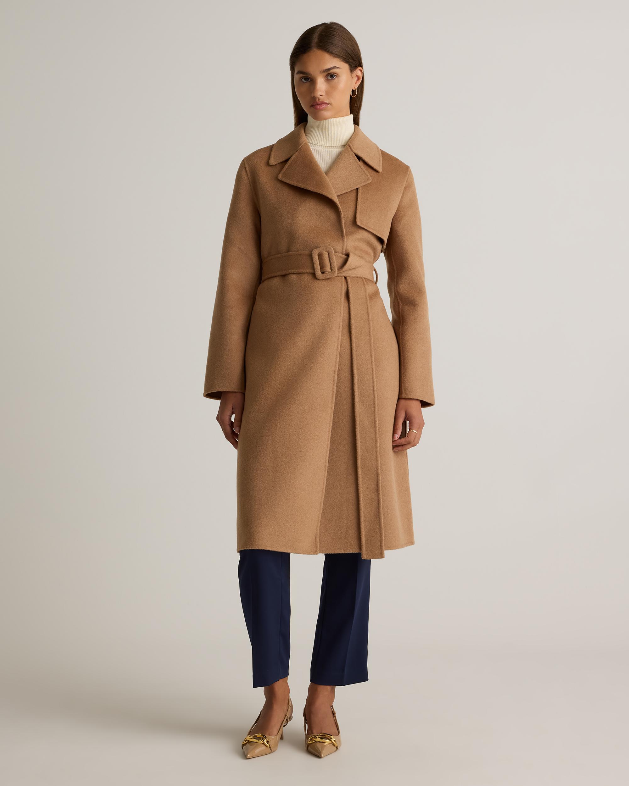 Quince | Women's Double-Faced Merino Wool Trench Coat Size XL, Wool/Nylon Product Image