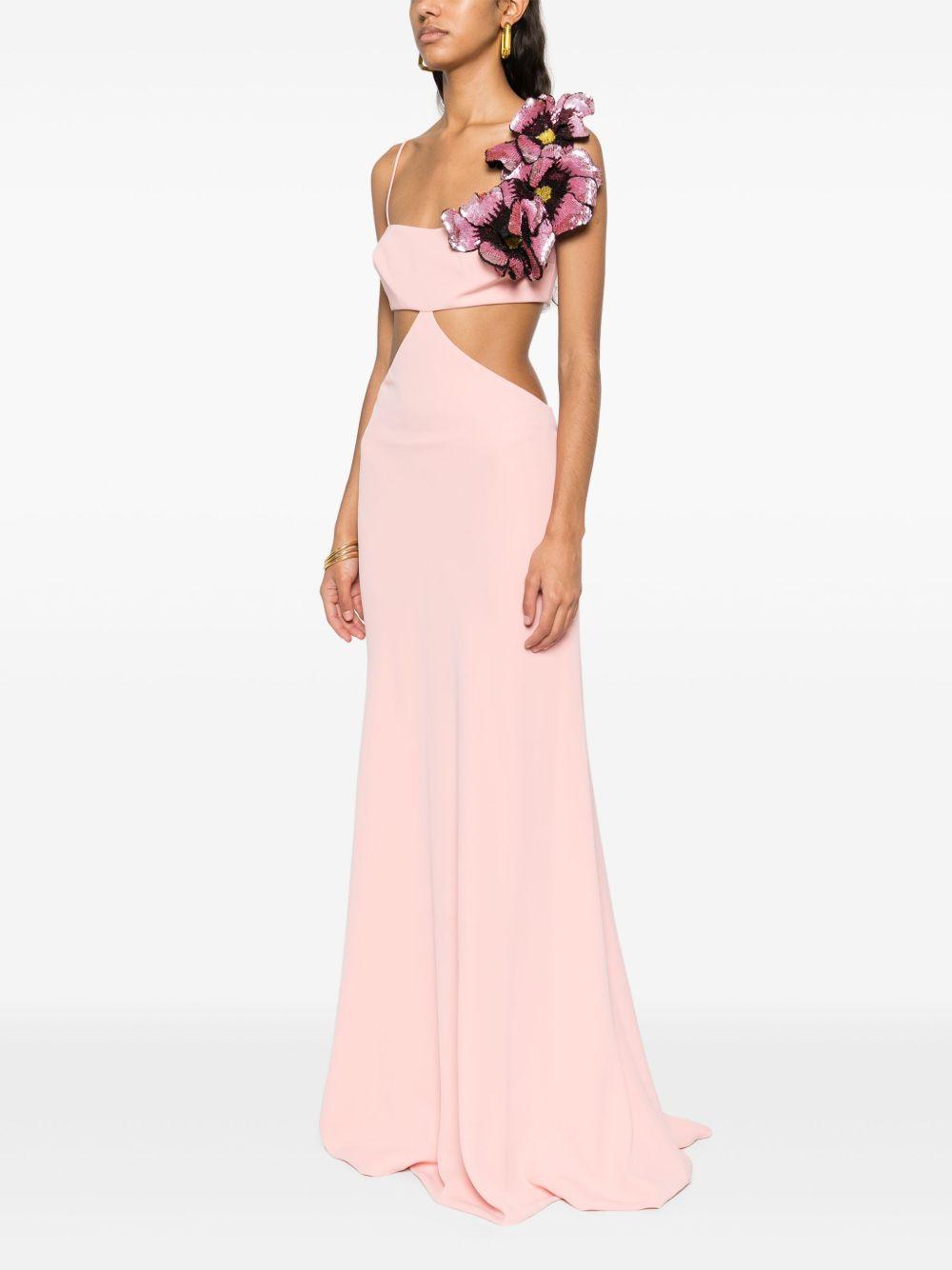 floral-appliqué gown Product Image