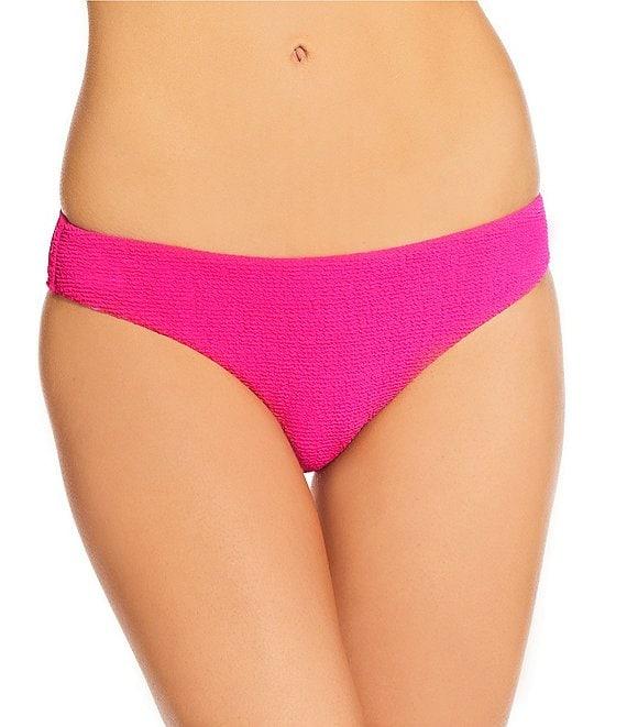 GB Solid Scrunchie Textured Classic Hipster Swim Bottom Product Image