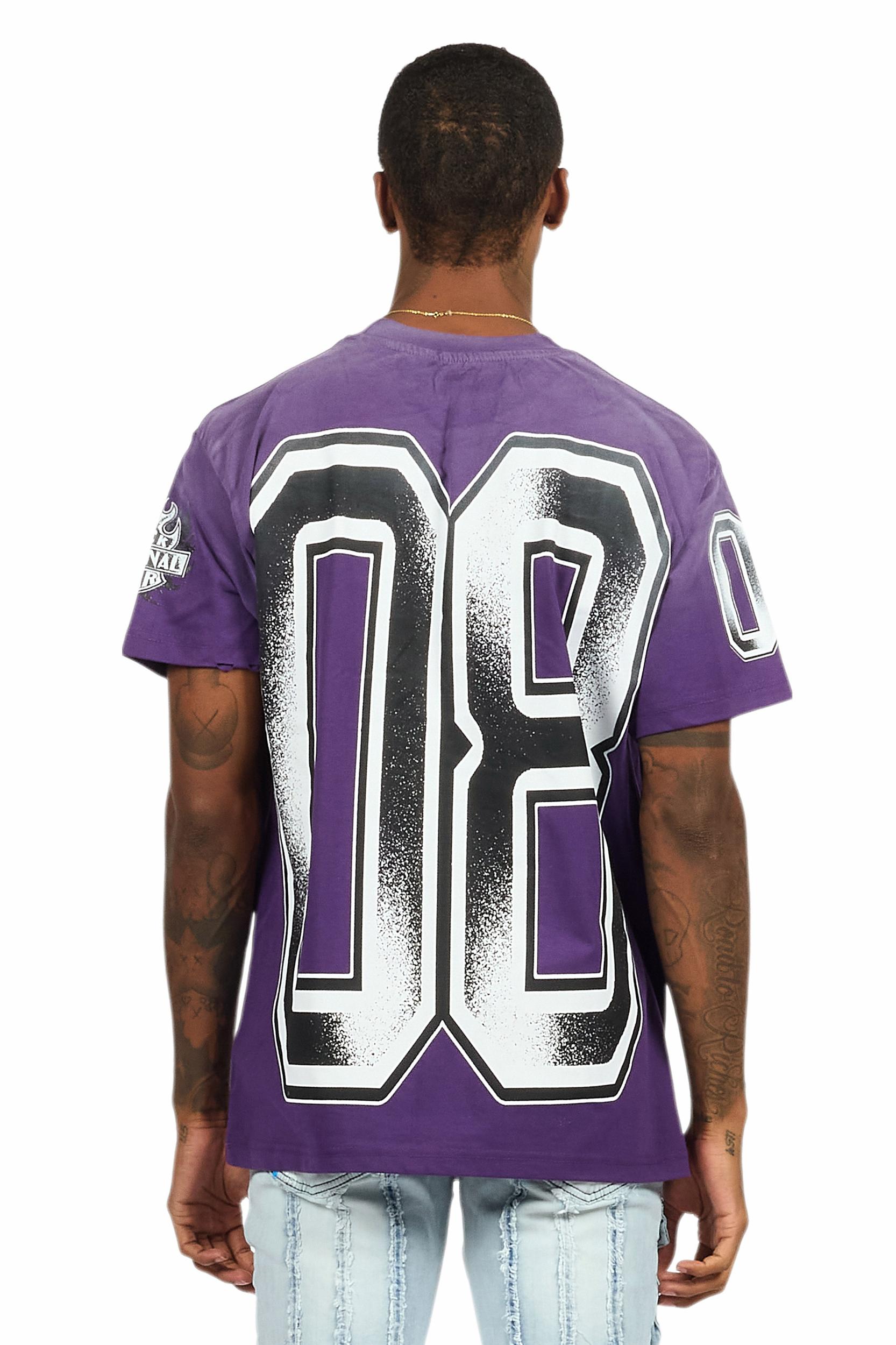 Alim Purple Oversized Graphic T-Shirt Male Product Image