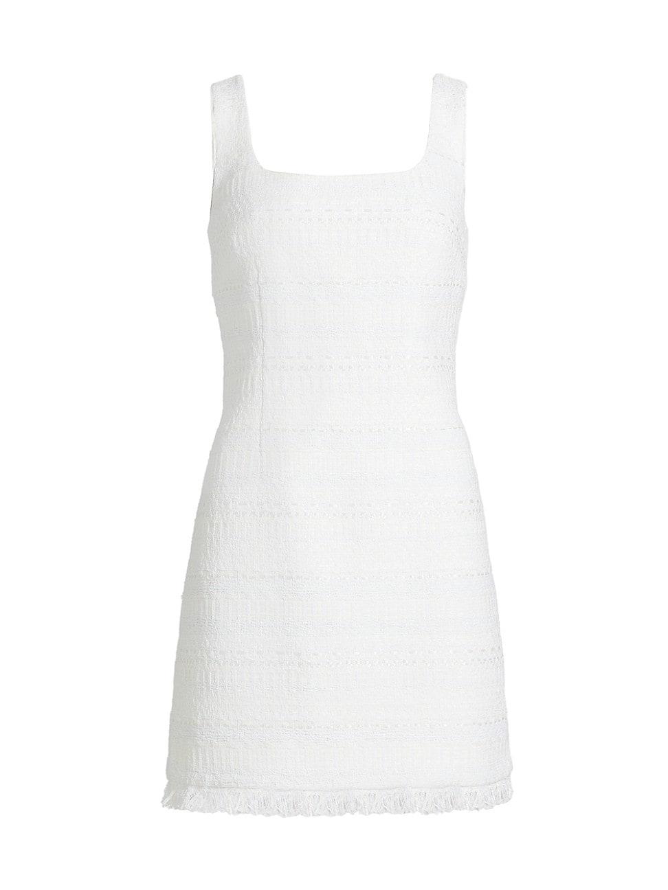 Womens Amelia Fringed Tweed Minidress Product Image