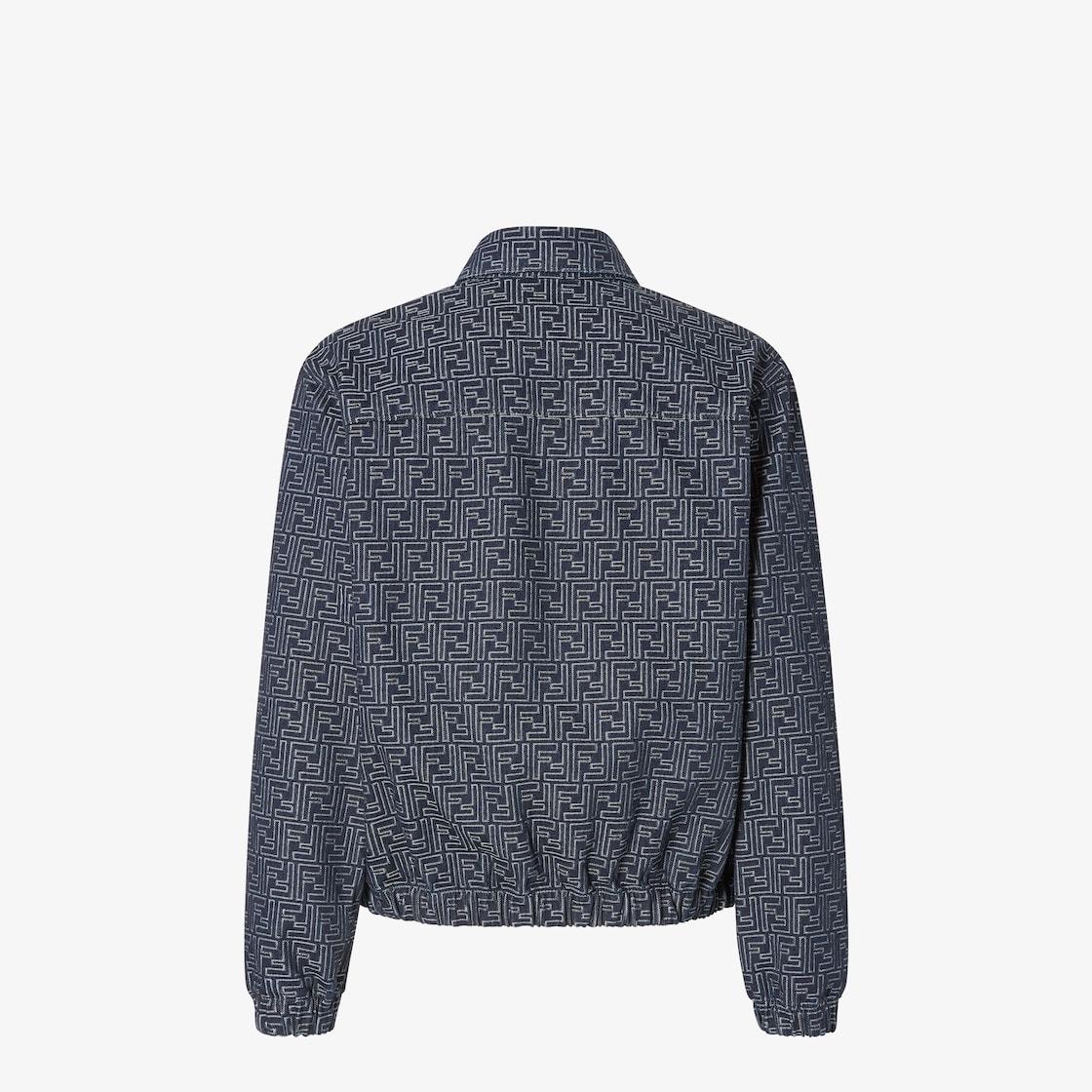 Jeans JacketBlue FF Jacquard denim jacket Product Image