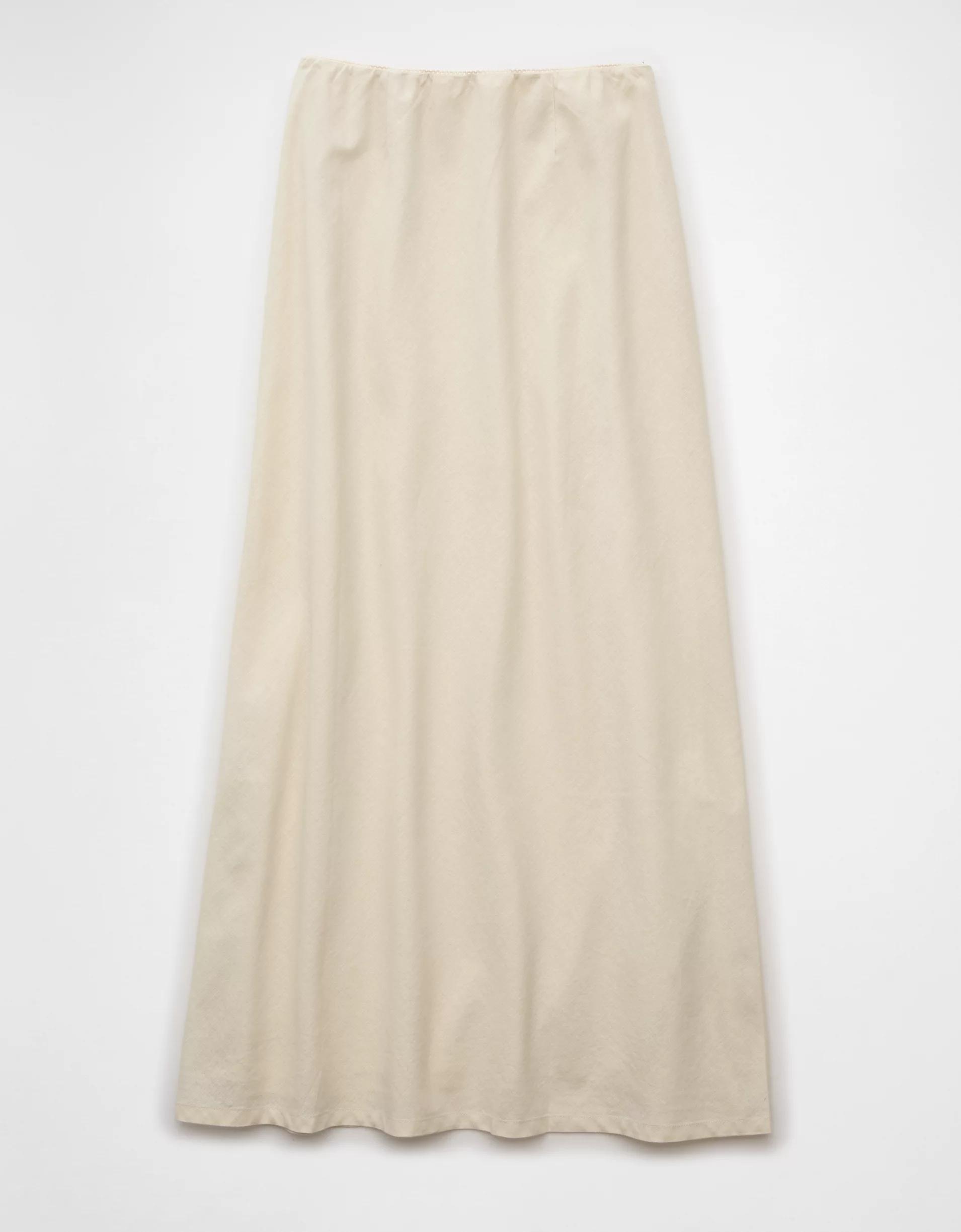 AE High-Waisted Linen-Blend Maxi Skirt Product Image