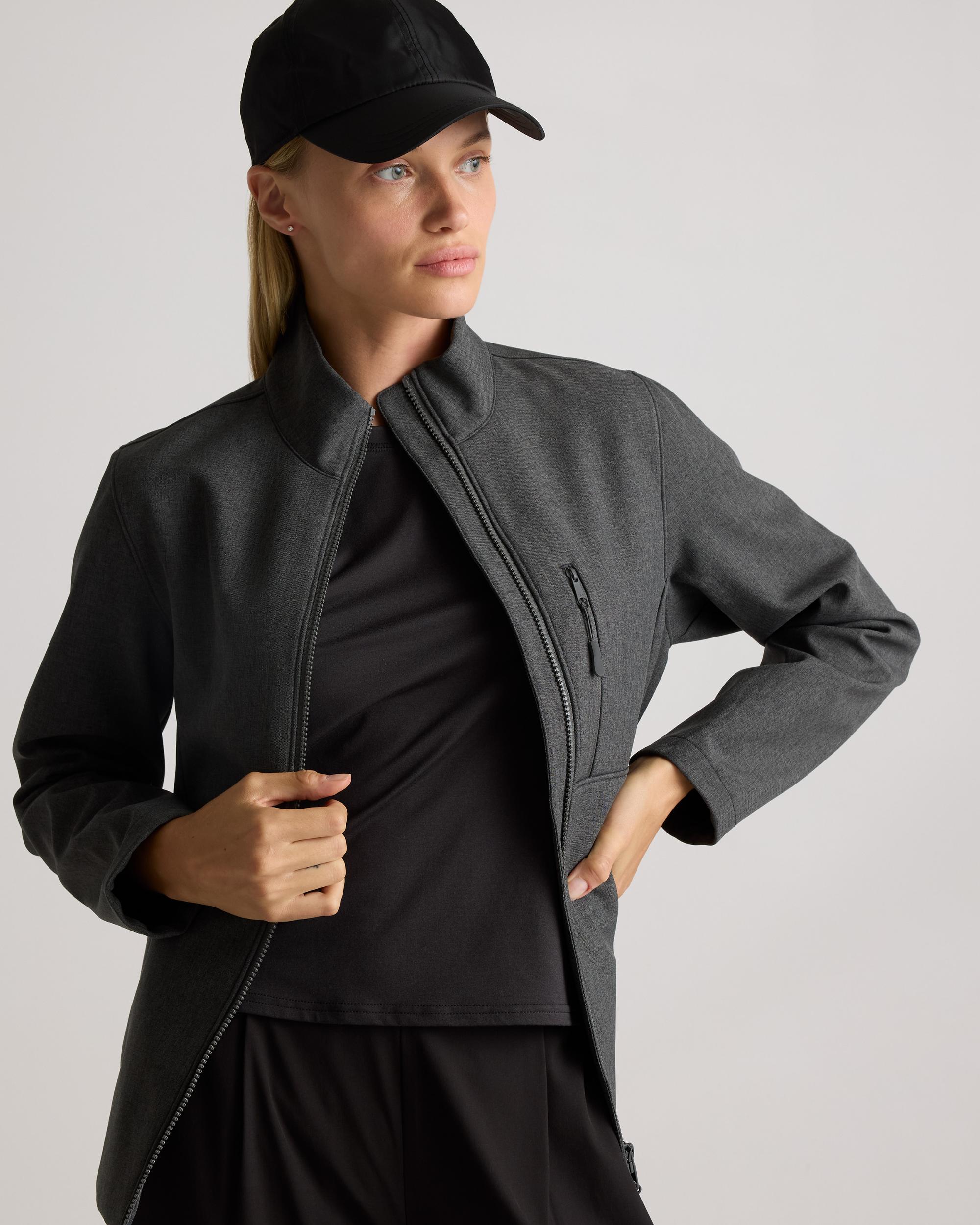 Quince | Women's Softshell Fleece-Lined Full-Zip Jacket Recycled Polyester Product Image