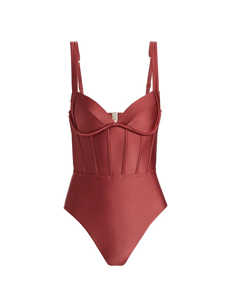 Womens Acacia Corset One-Piece Swimsuit Product Image