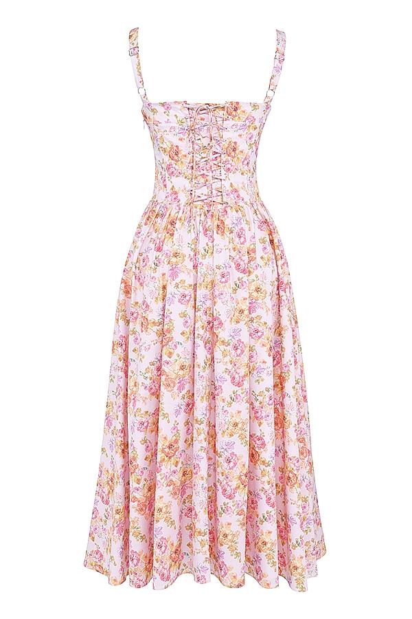 Tatiana  pink print midi sundress Product Image