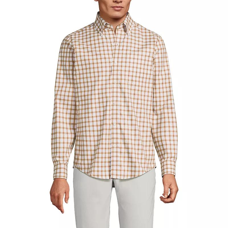 Men's Lands' End Tailored Fit No Iron Twill Long Sleeve Shirt,  Product Image