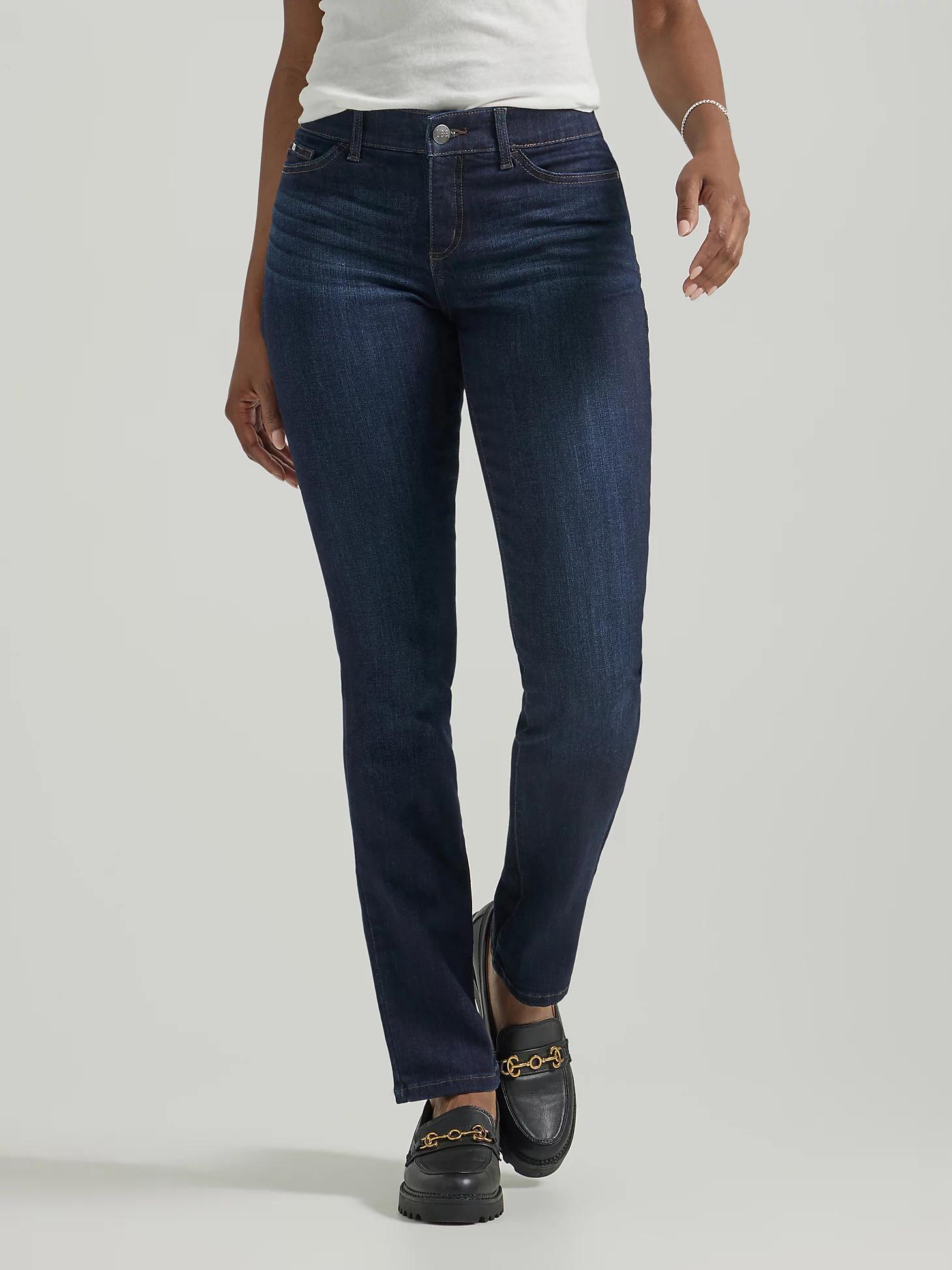 Women's Ultra Lux Comfort with Flex Motion Straight Jean (Petite) | Women's Jeans | Lee® Product Image