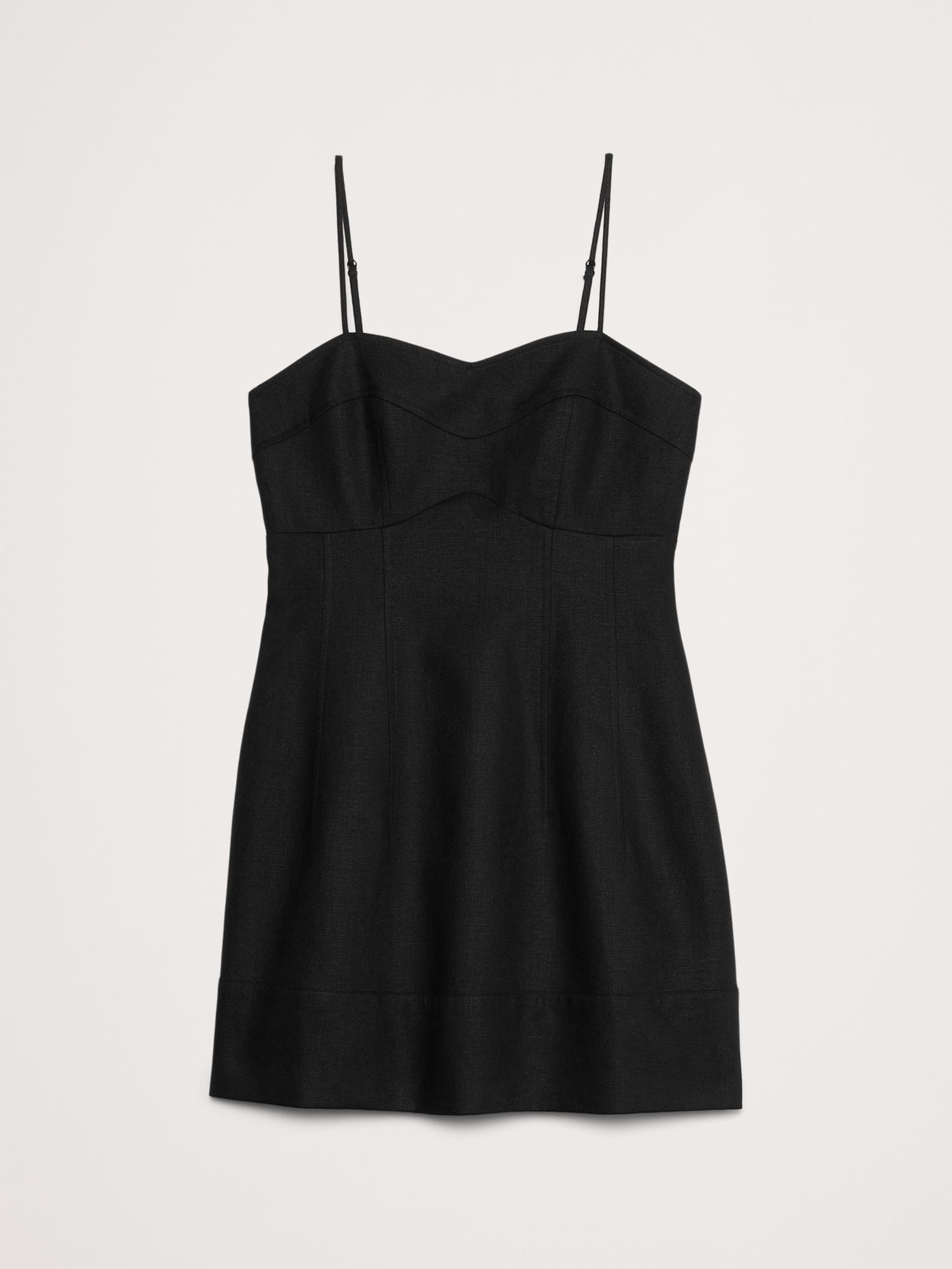 Linen Corset Mini Dress Product Image